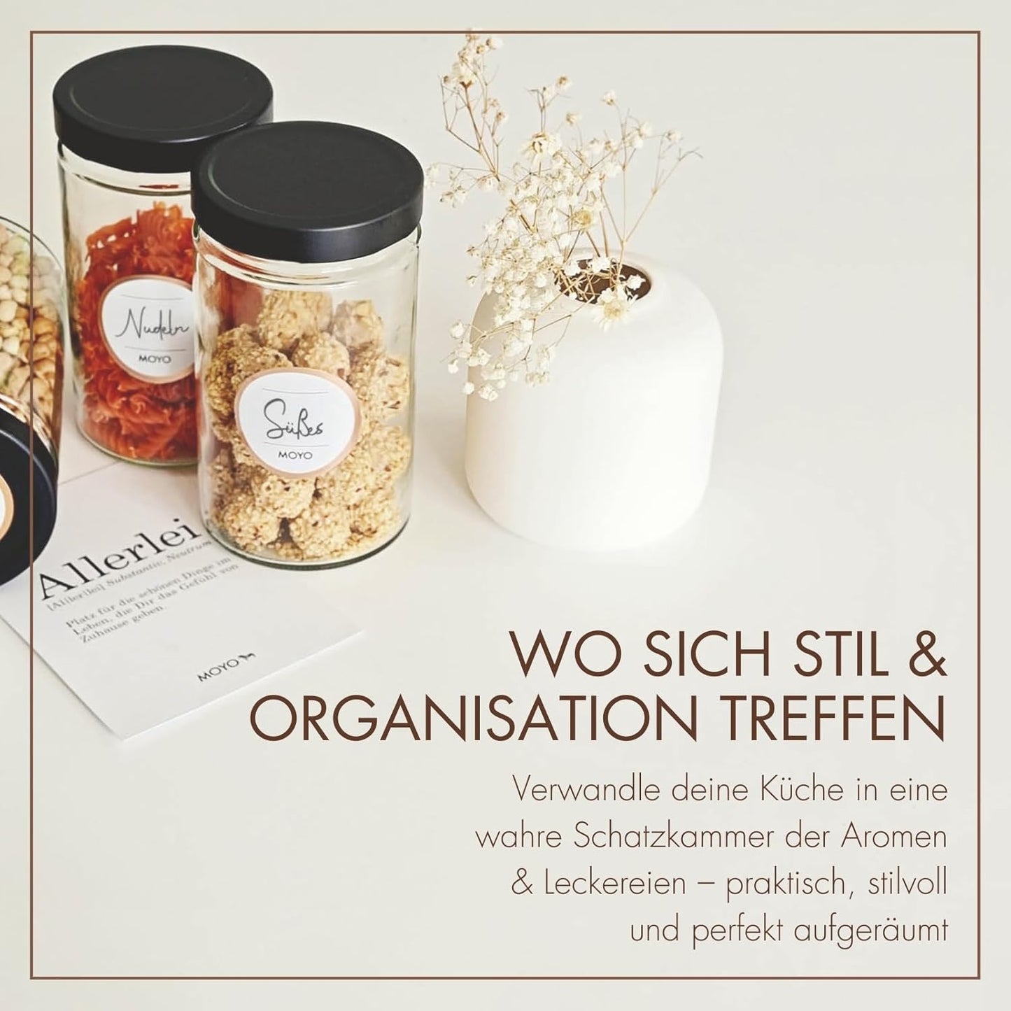 3er Set Vorratsgläser mit Deckel, 3 x 720ml