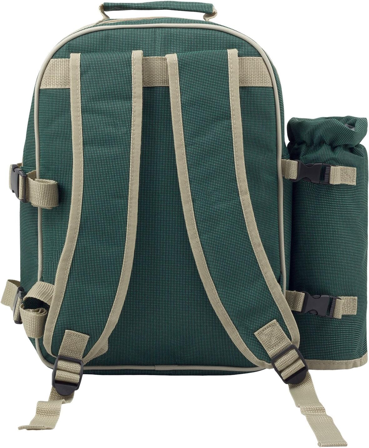 11-teiliges Picknickrucksack-Set mit Decke, Grün Set