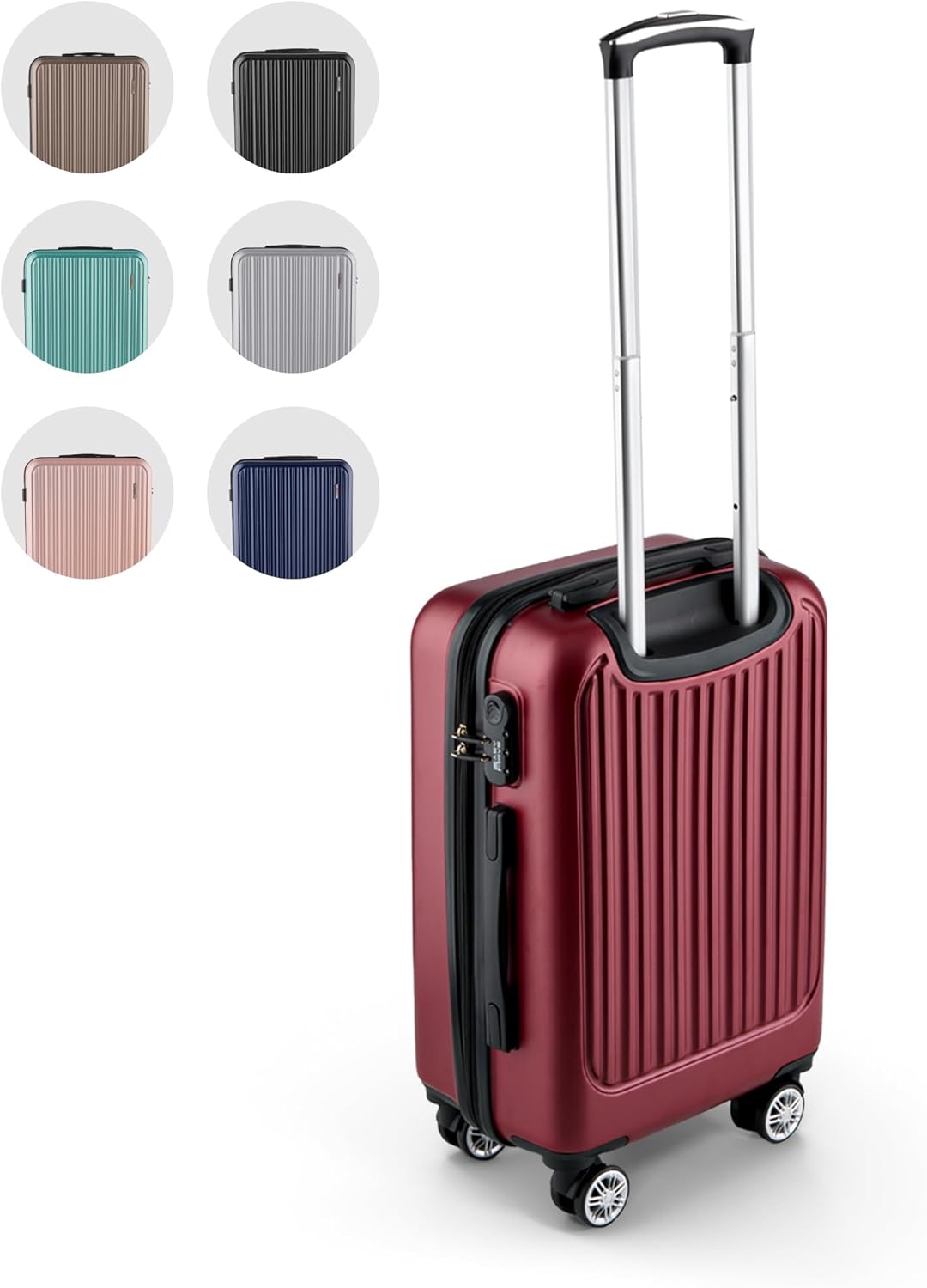 ABS Hartschalenkoffer, 54cm Wine Red