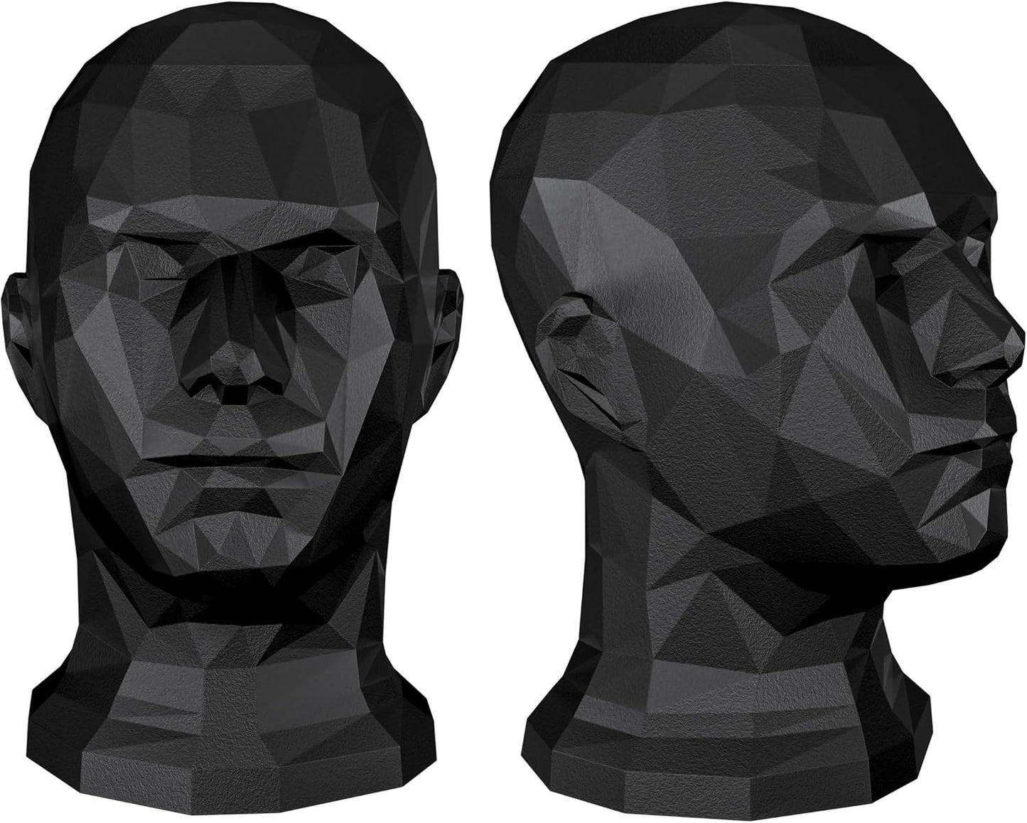 Deko-Mannequin Kopf für Helme und Brillen, Schwarz