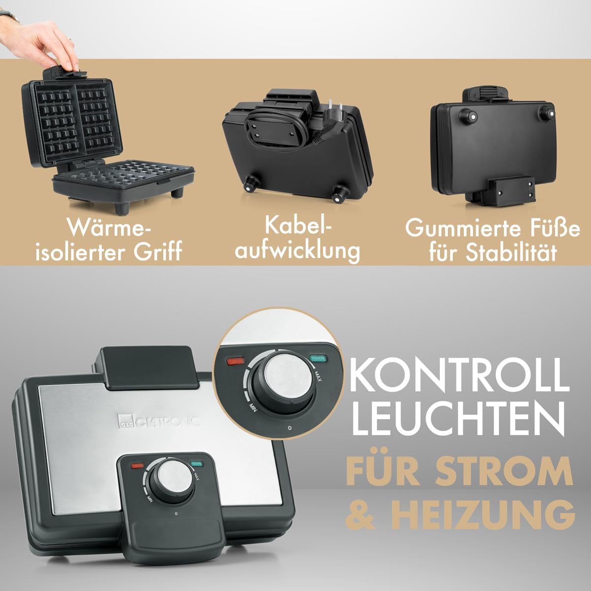 Waffeleisen mit Antihaftbeschichtung