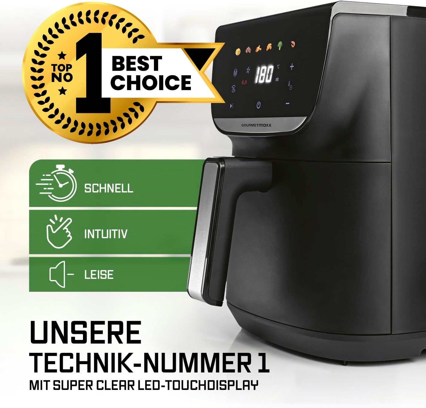 AirGenius M Heissluftfritteuse mit Touchscreen, 5,5 Liter