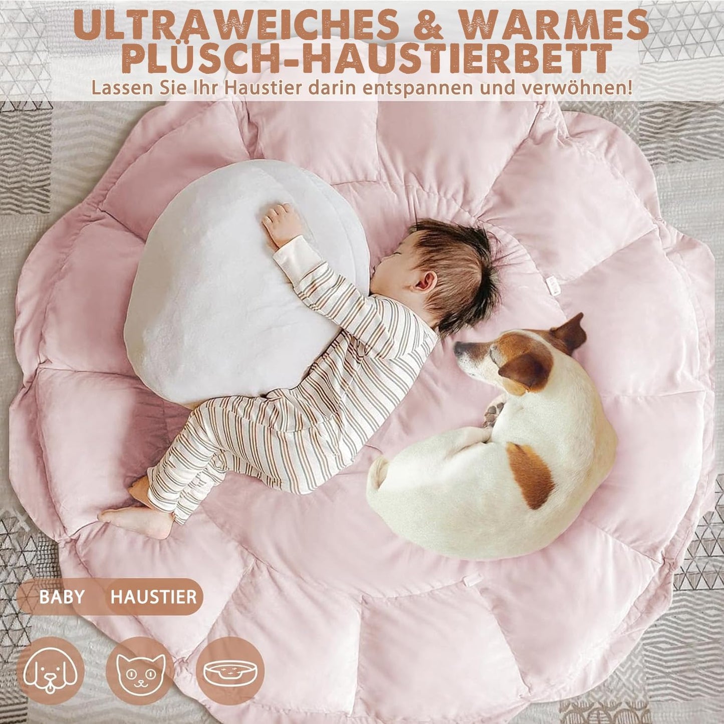 Baby-Spielbogen mit Spieldecke, Hellrosa
