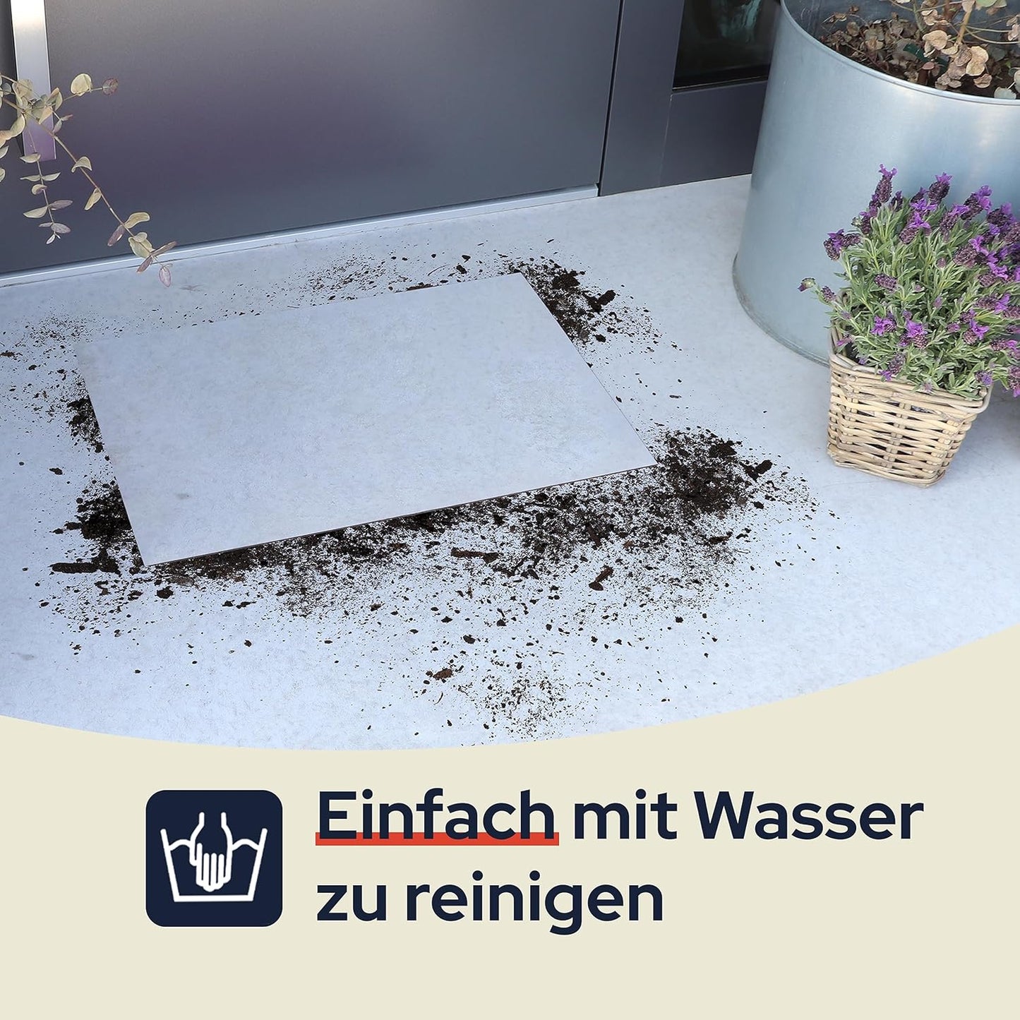 Schmutzfangmatte Clean für Innenbereich, 90 x 150 cm (Rechteckig) Beige
