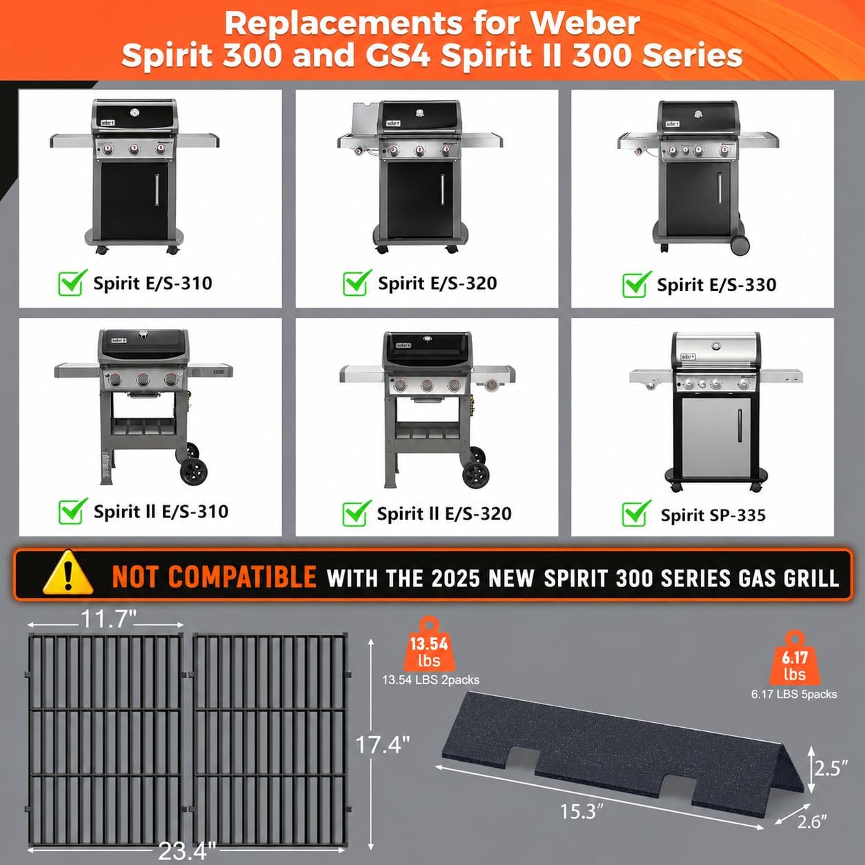 Grillroste & Aromaschienen-Set für Weber