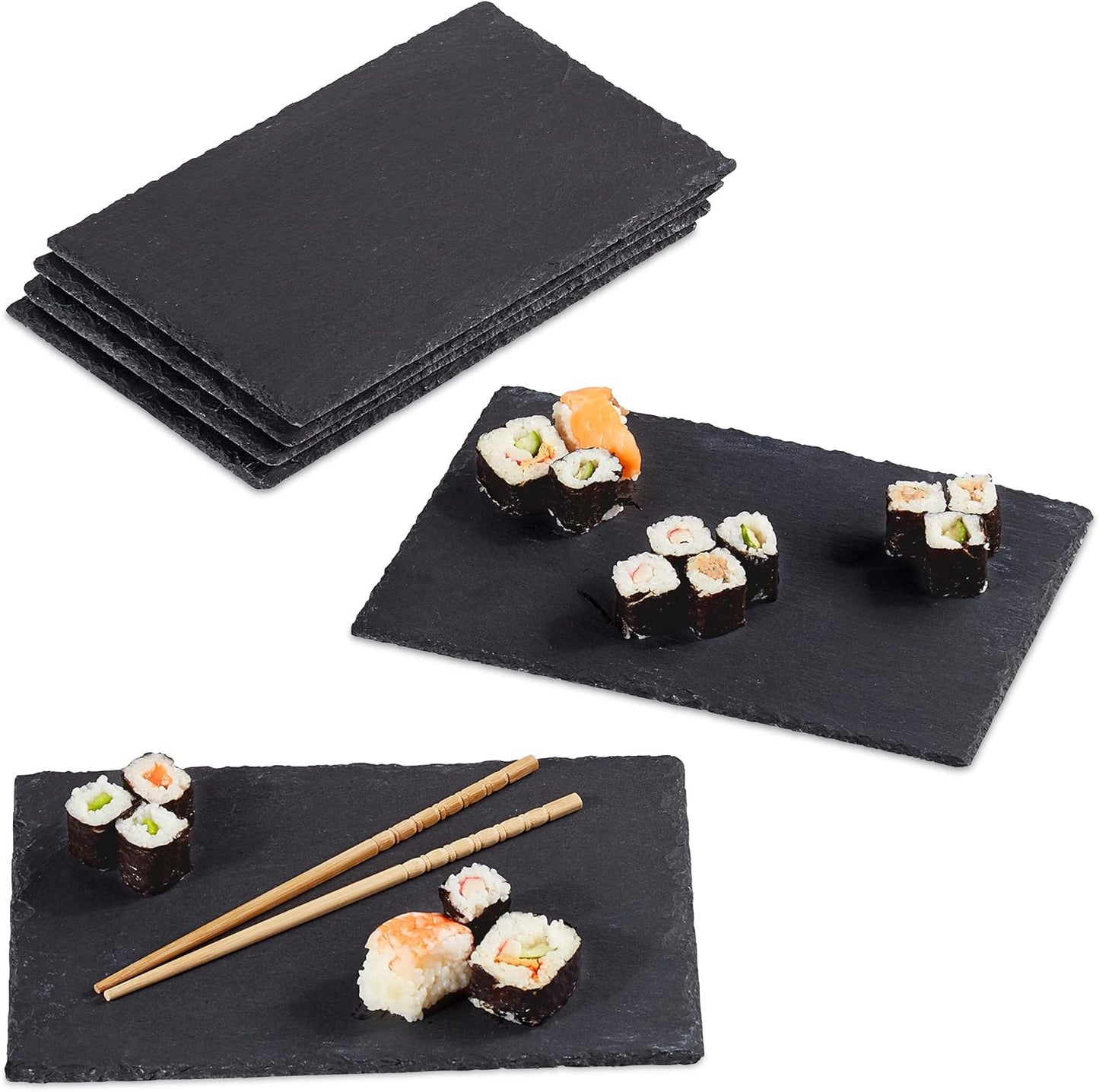 12er-Set Schieferplatten zum Servieren, 12