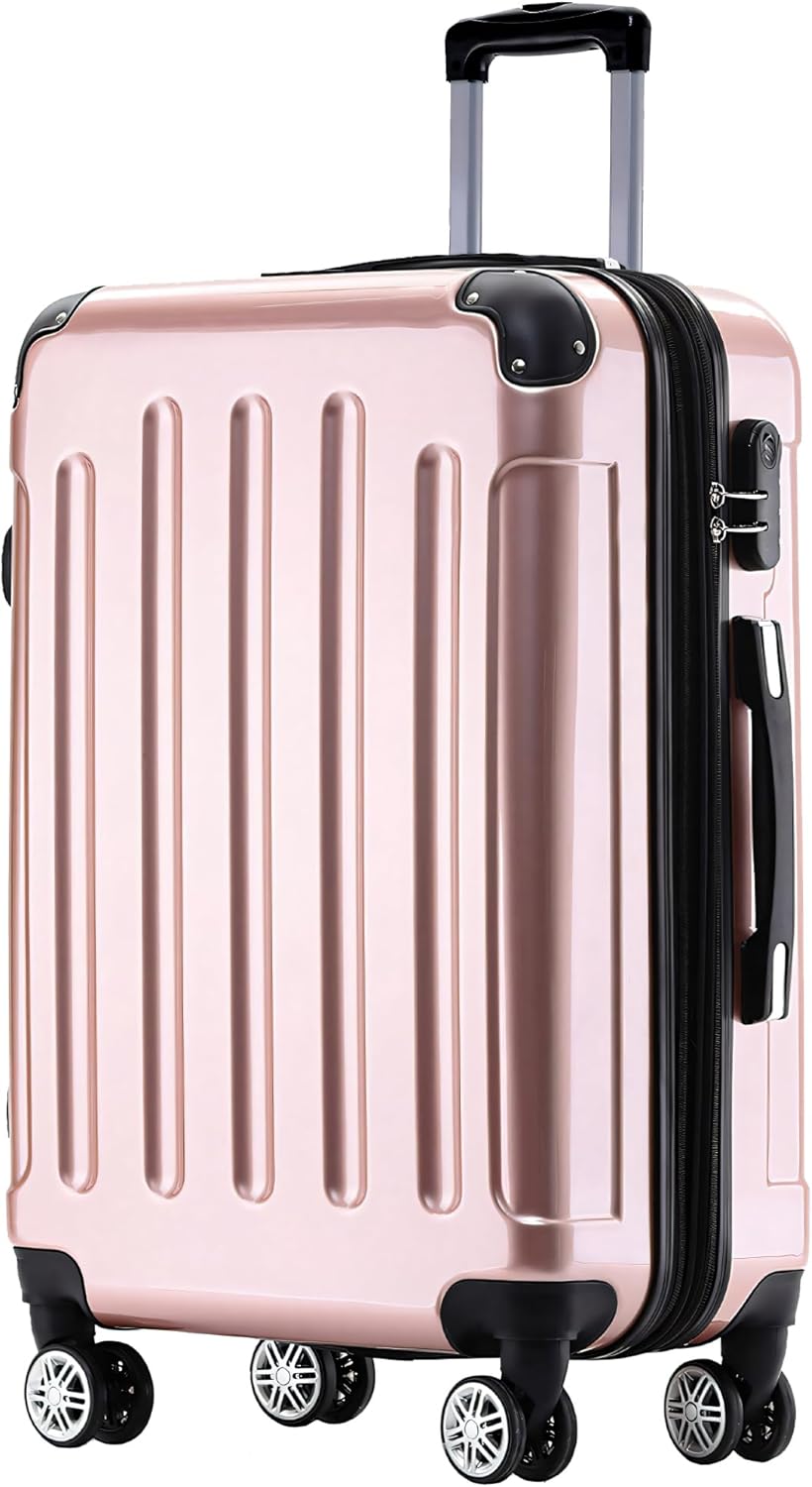 Handgepäck Koffer mit Zwillingsrollen, Rosa Gold Handgepäck 55cm-40L