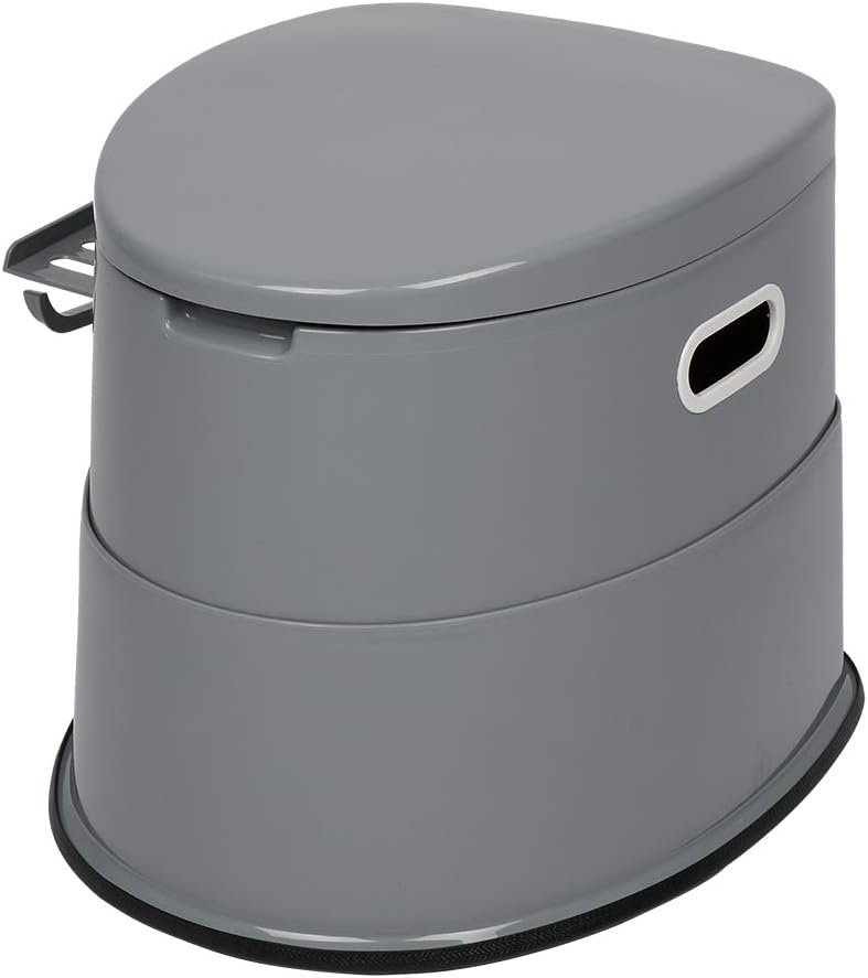 Tragbare Campingtoilette, Grau