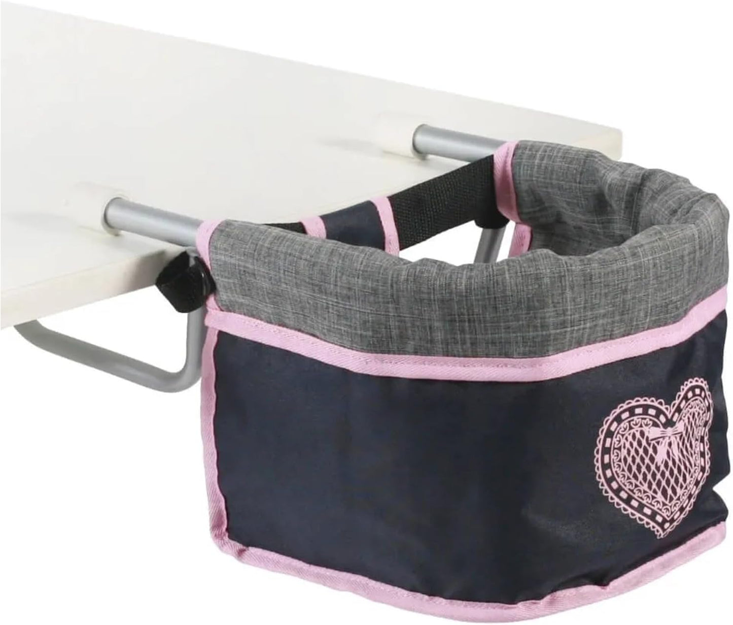 Tisch-Sitz, Melange Grau, Navy
