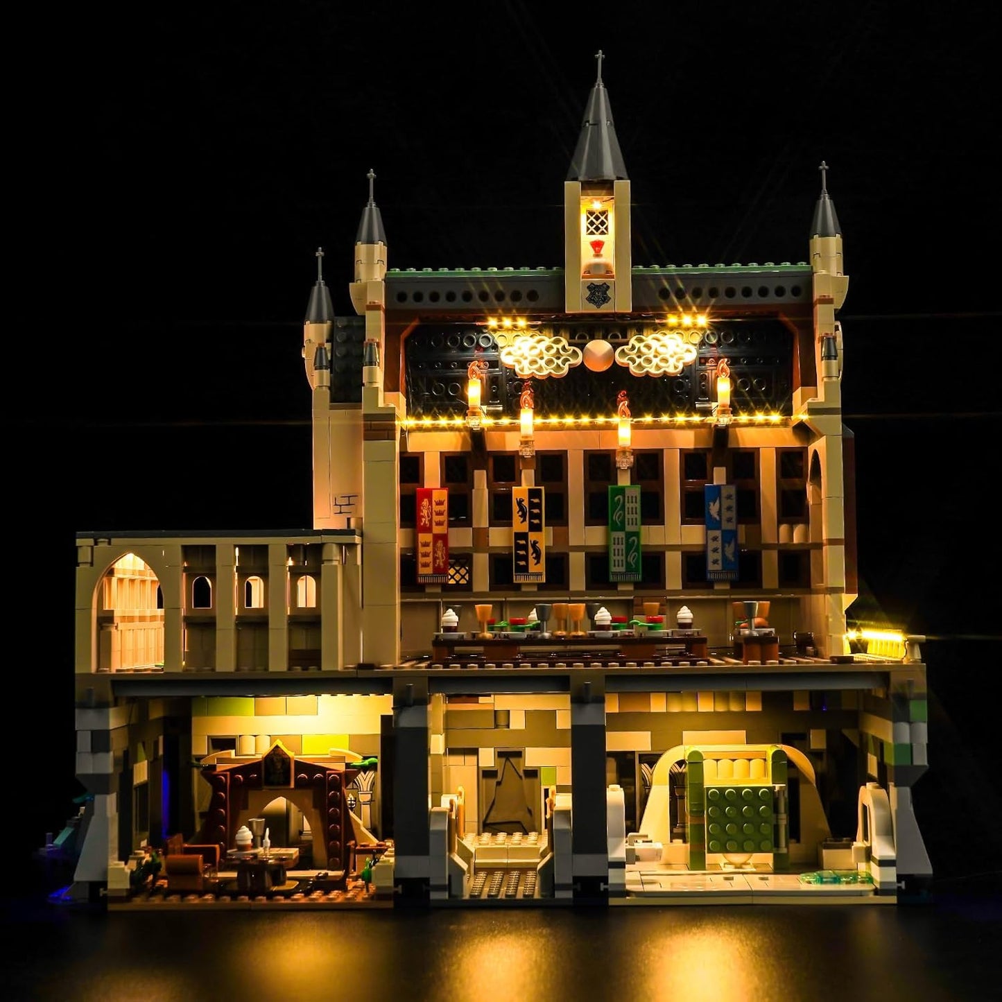 LED Licht Set für LEGO Schloss Hogwarts mit Schlossgelände (76419) inkl. Fernbedienung, 76435 The Great Hall Standard Version