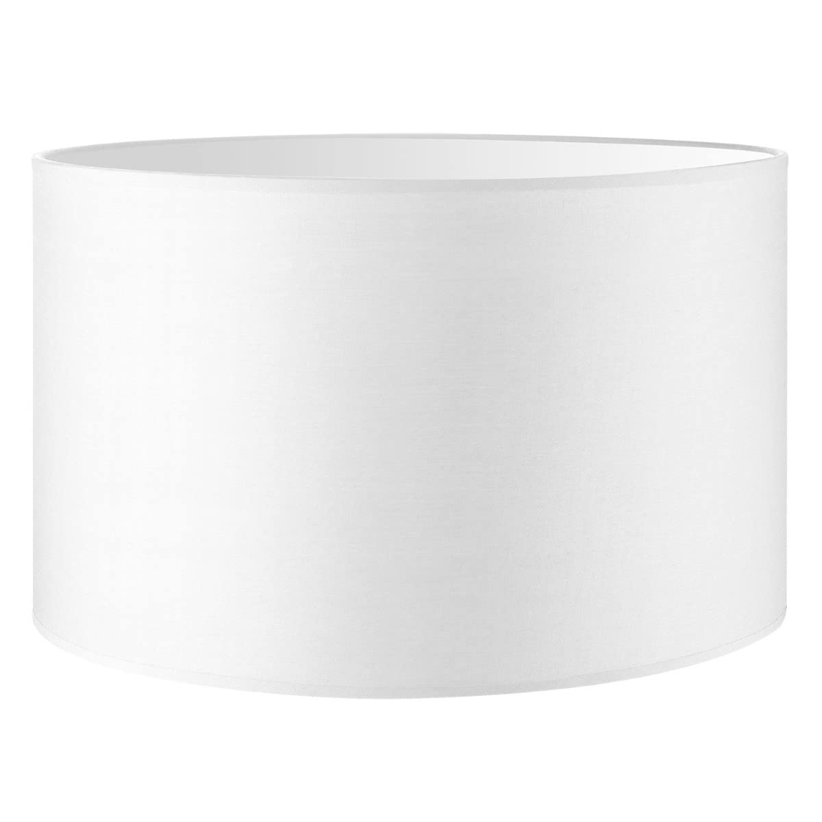 Moderner Zylinder-Lampenschirm, Baumwolle, 35 cm, Rein Weiss 35cm durchmesser 21cm höhe