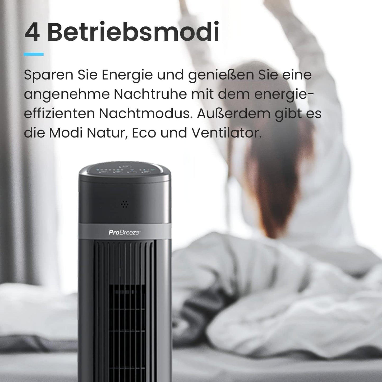 ‎PB-F04B ‎Noir Turmventilator, Schwarz