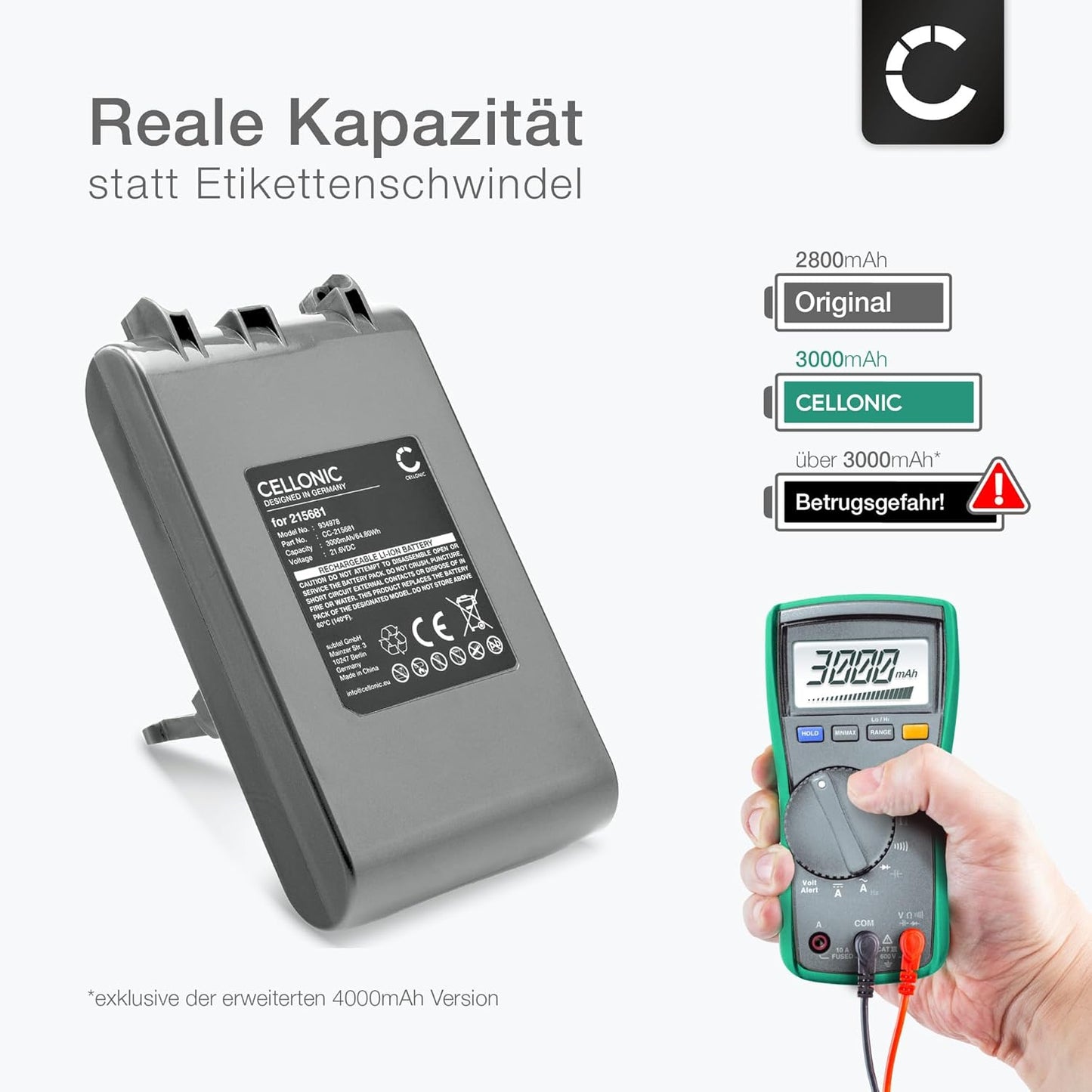 Ersatzakku für Dyson Staubsauger, V8 - 3000mAh