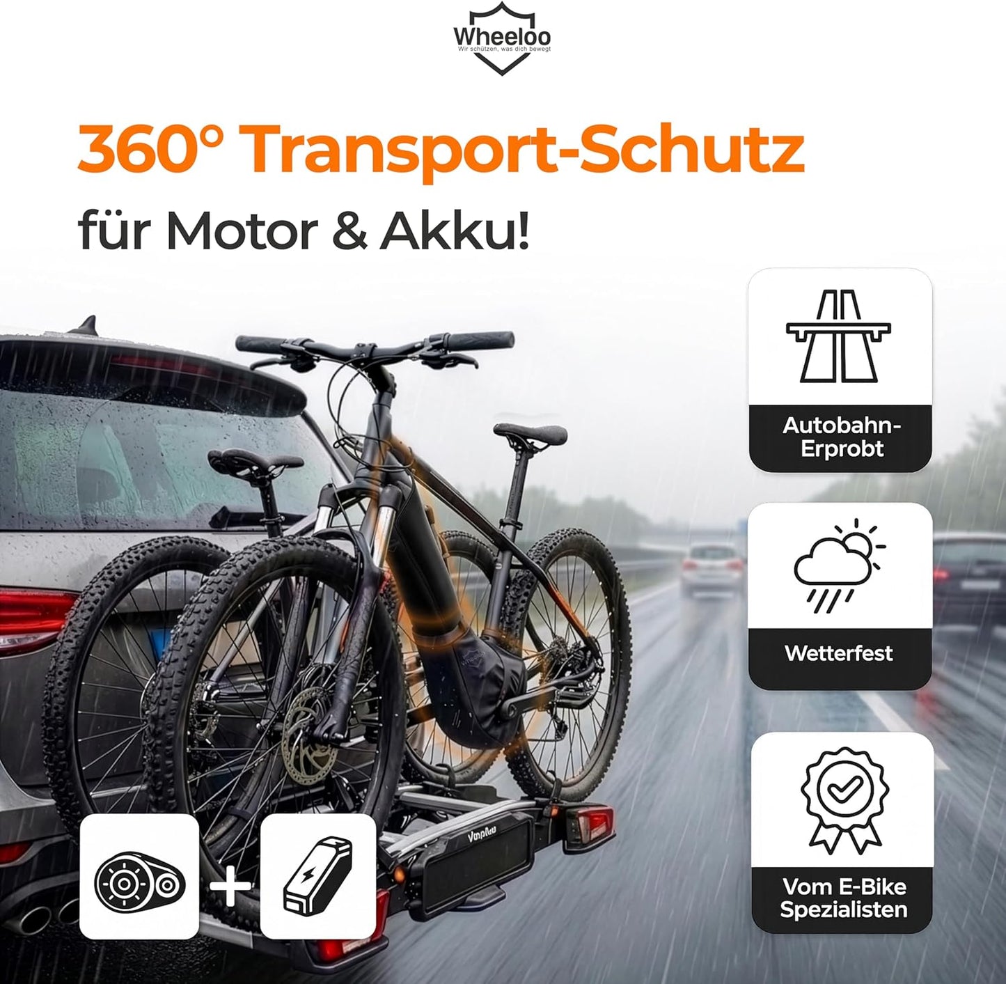 E-Bike Transportschutz-Set für Motor und Akku
