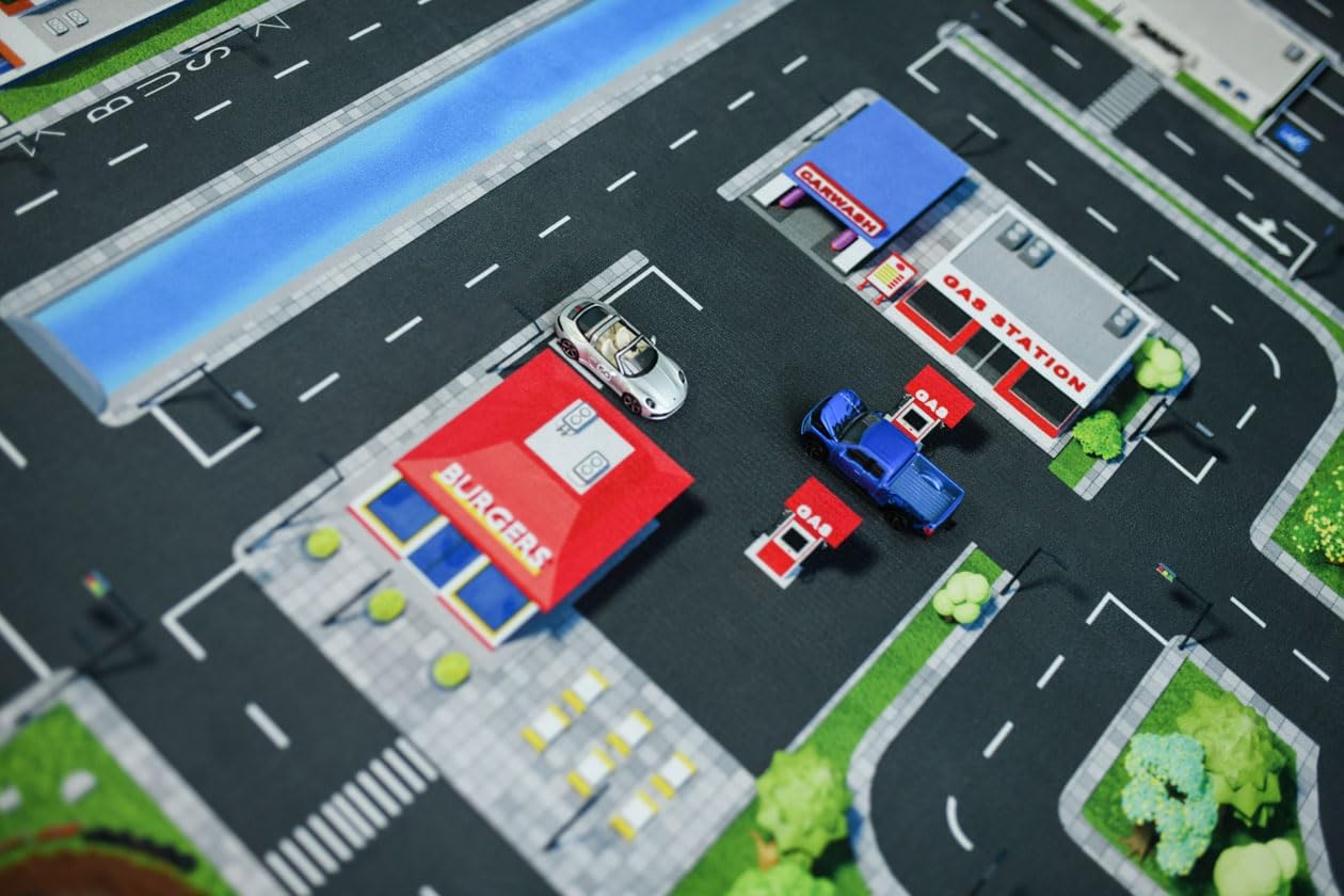 Spielteppich Strasse, Grau Oder Schwarz