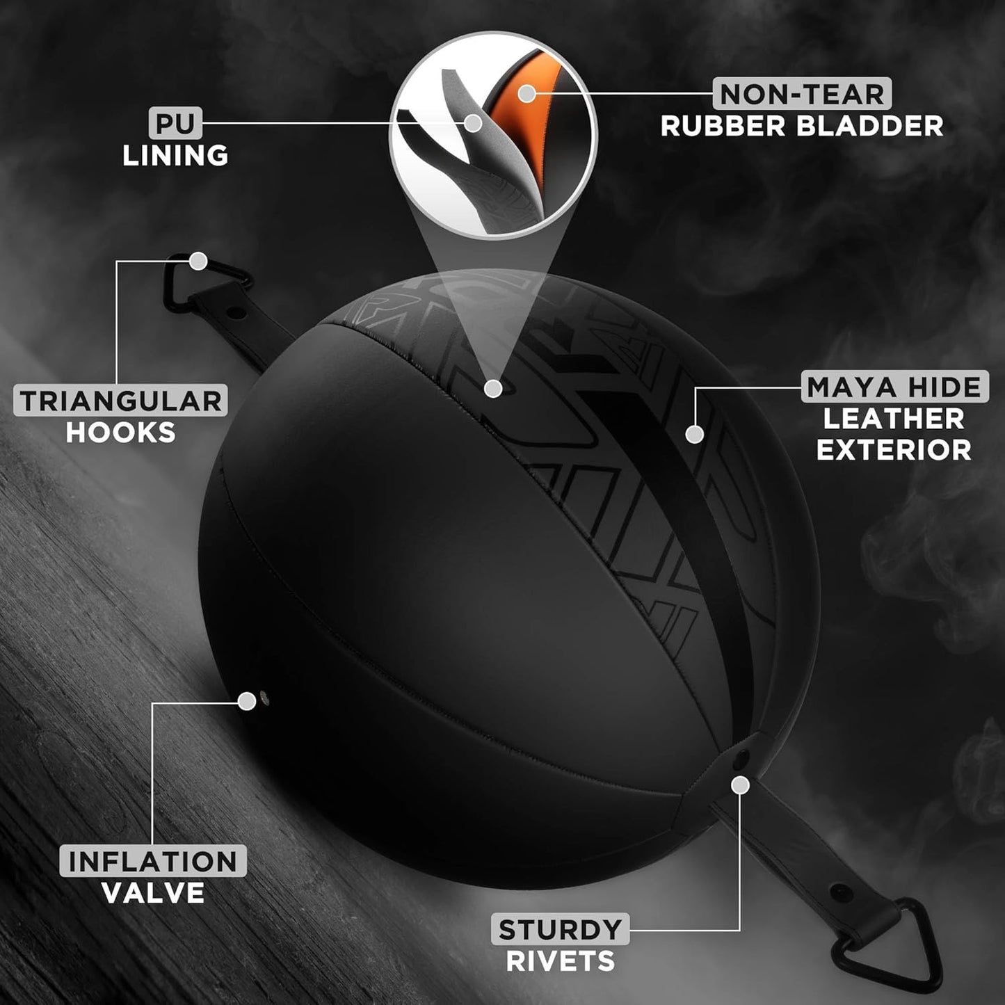 Doppelendball Reflex Speed Punchingball, Schwarz