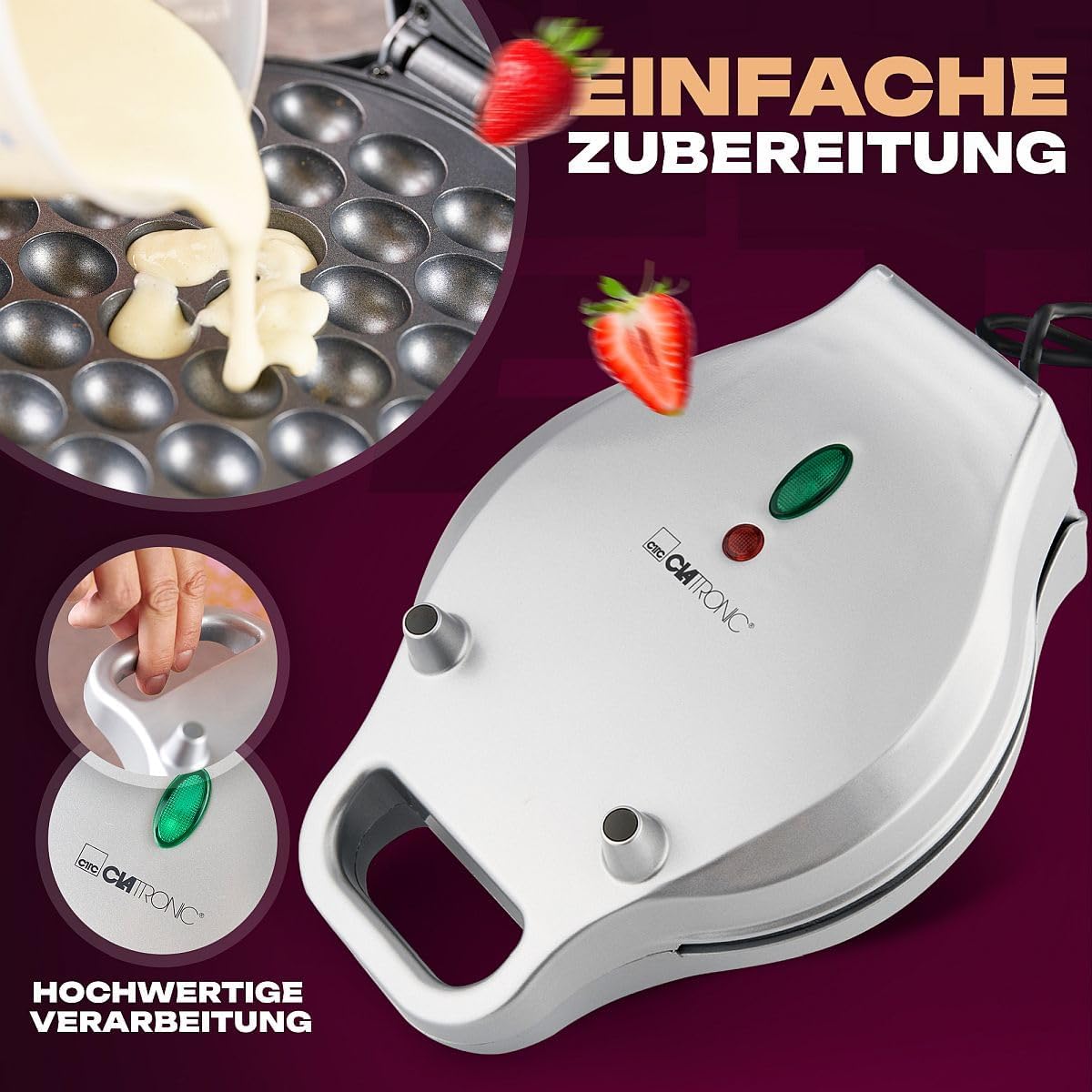 WA 3772 - Bubble-Waffeleisen mit 180° Rotationsfunktion