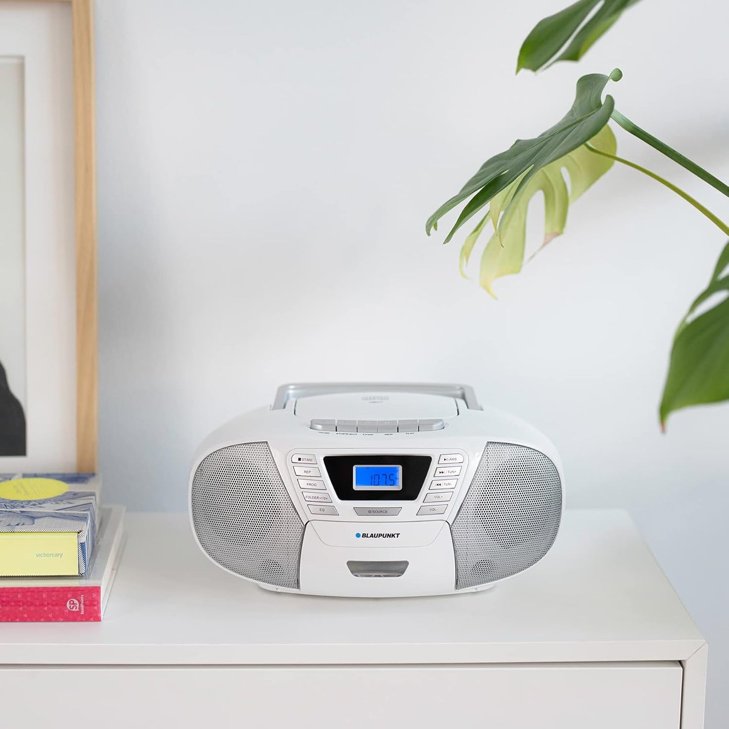 Tragbarer CD-Player mit Bluetooth, Weiß