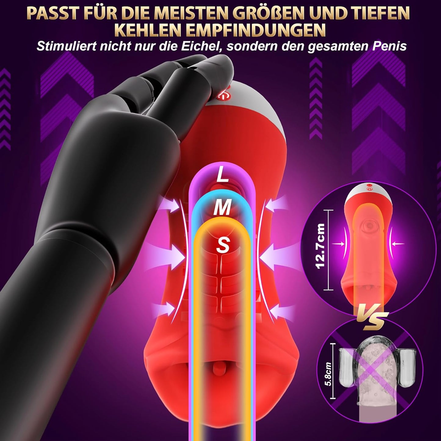 Masturbator mit 9 Vibrationen für Männer
