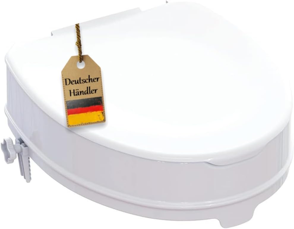 Toilettensitzerhöhung Smart (bis 225 kg), 10 cm mit Deckel