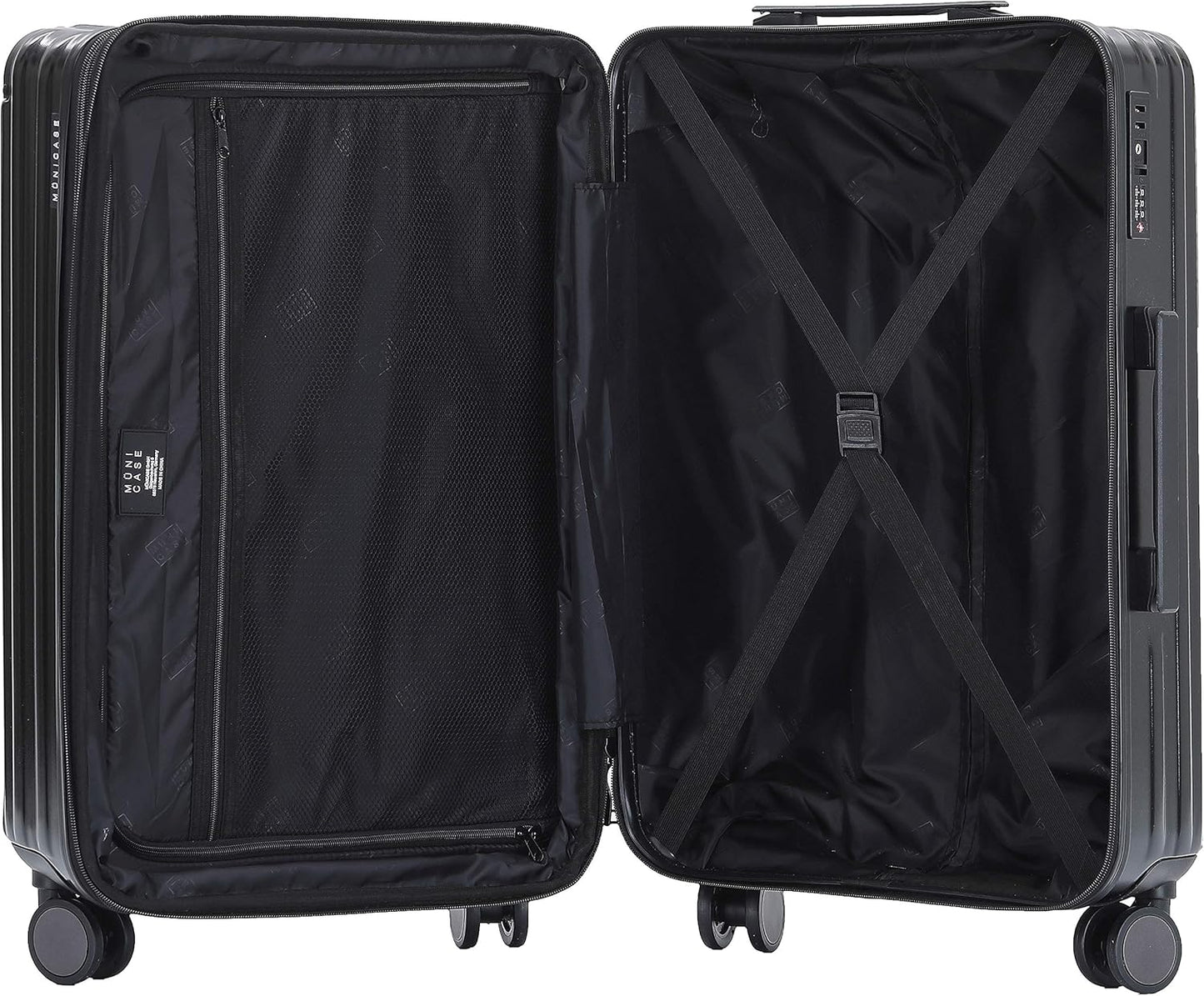 TSA-Schloss Koffer Hardschale Boardcase klein, Schwarz