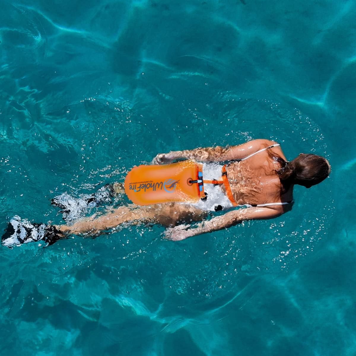 Aufblasbare Schwimmboje, Orange