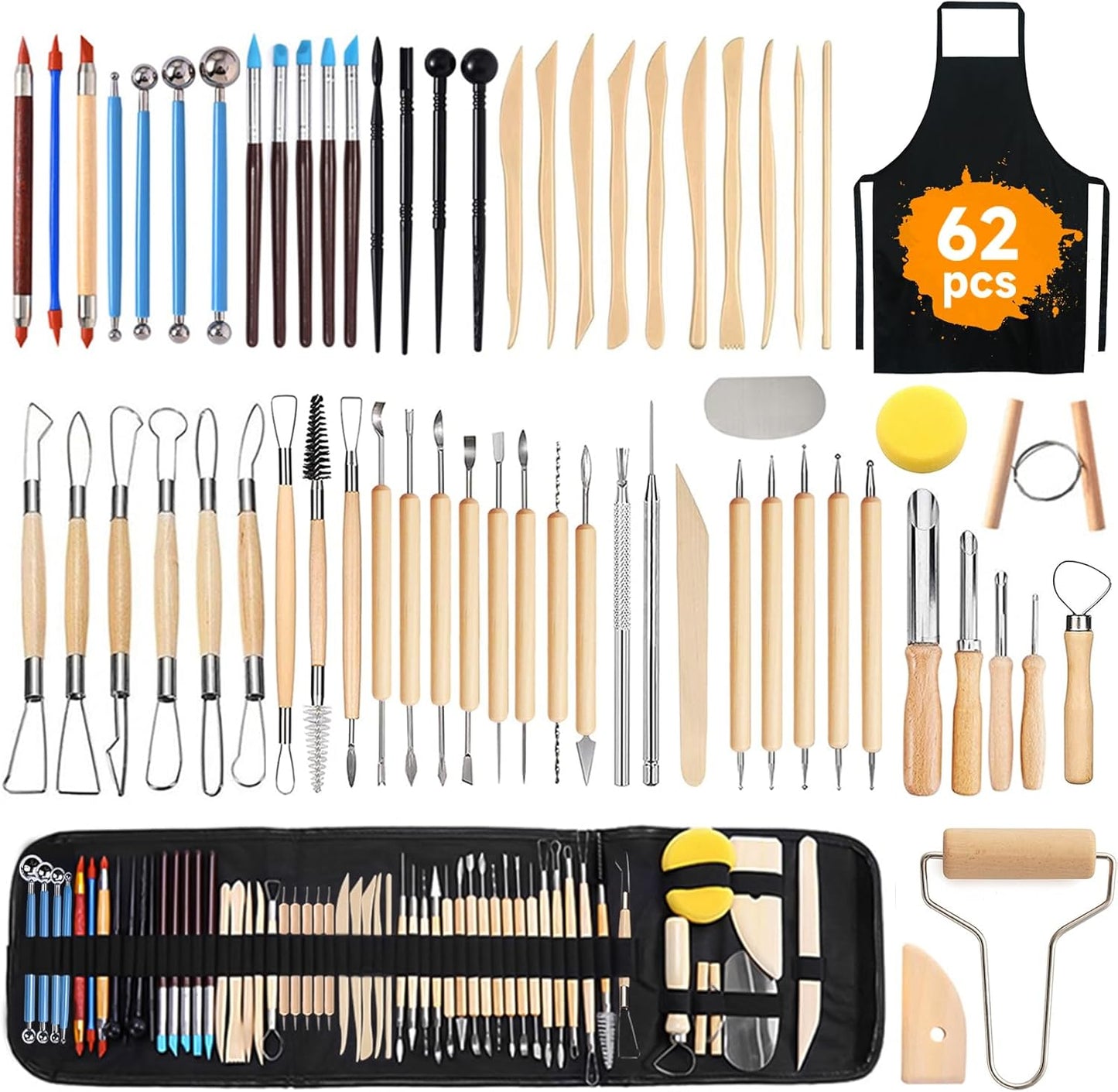62-teiliges Modellierwerkzeug-Set