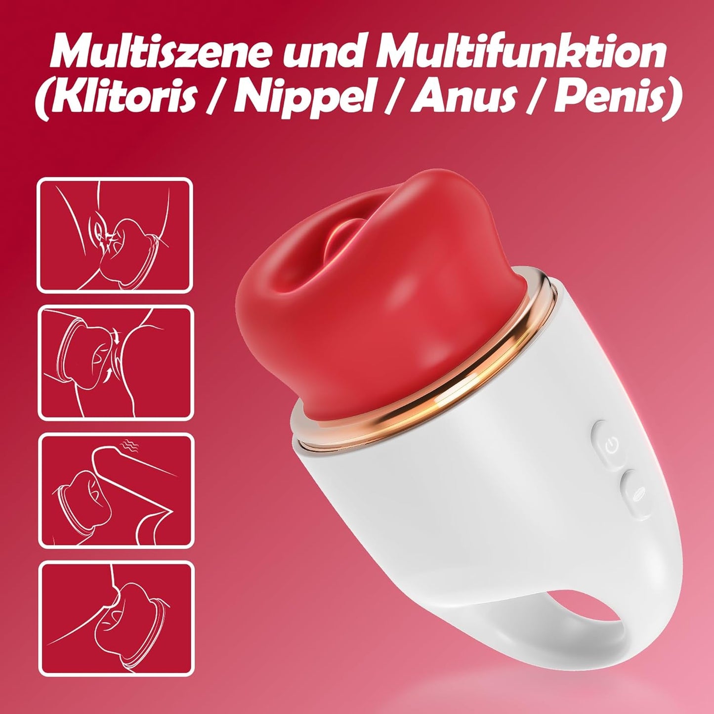3-in-1 Vibrator mit Klitorisstimulator