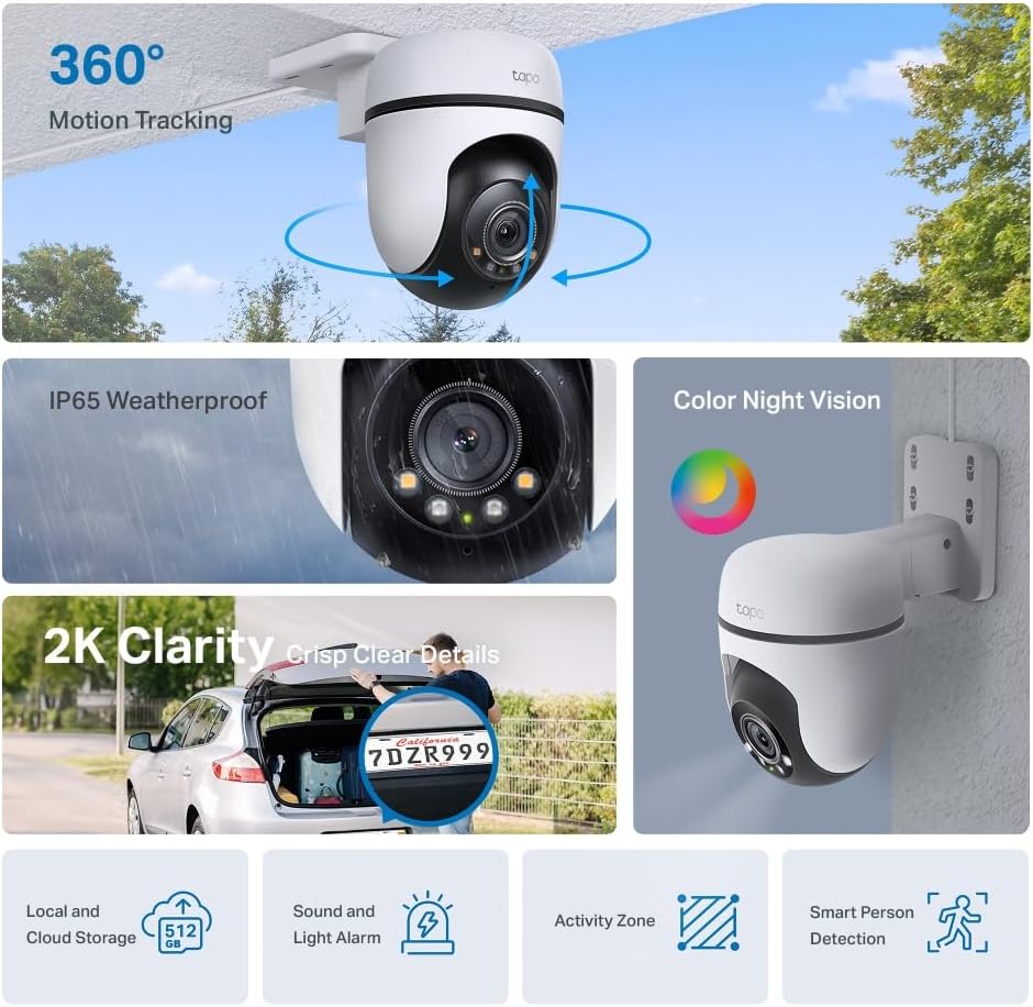 Tapo C510W 3MP 360° Outdoor Kamera MicroSD