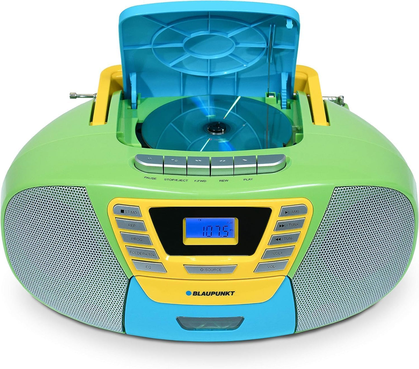 Tragbarer CD-Player mit Bluetooth und USB, Bunt