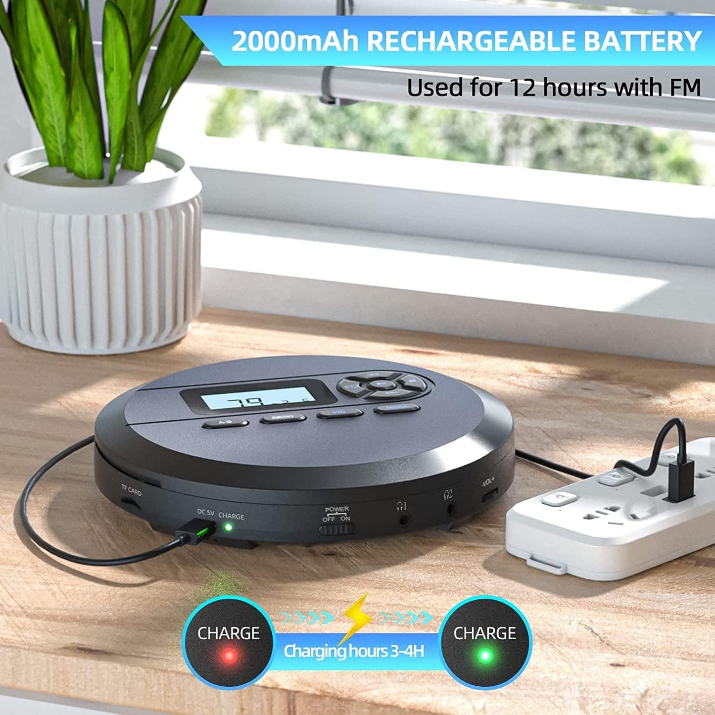 Tragbarer CD-Player mit Lautsprechern