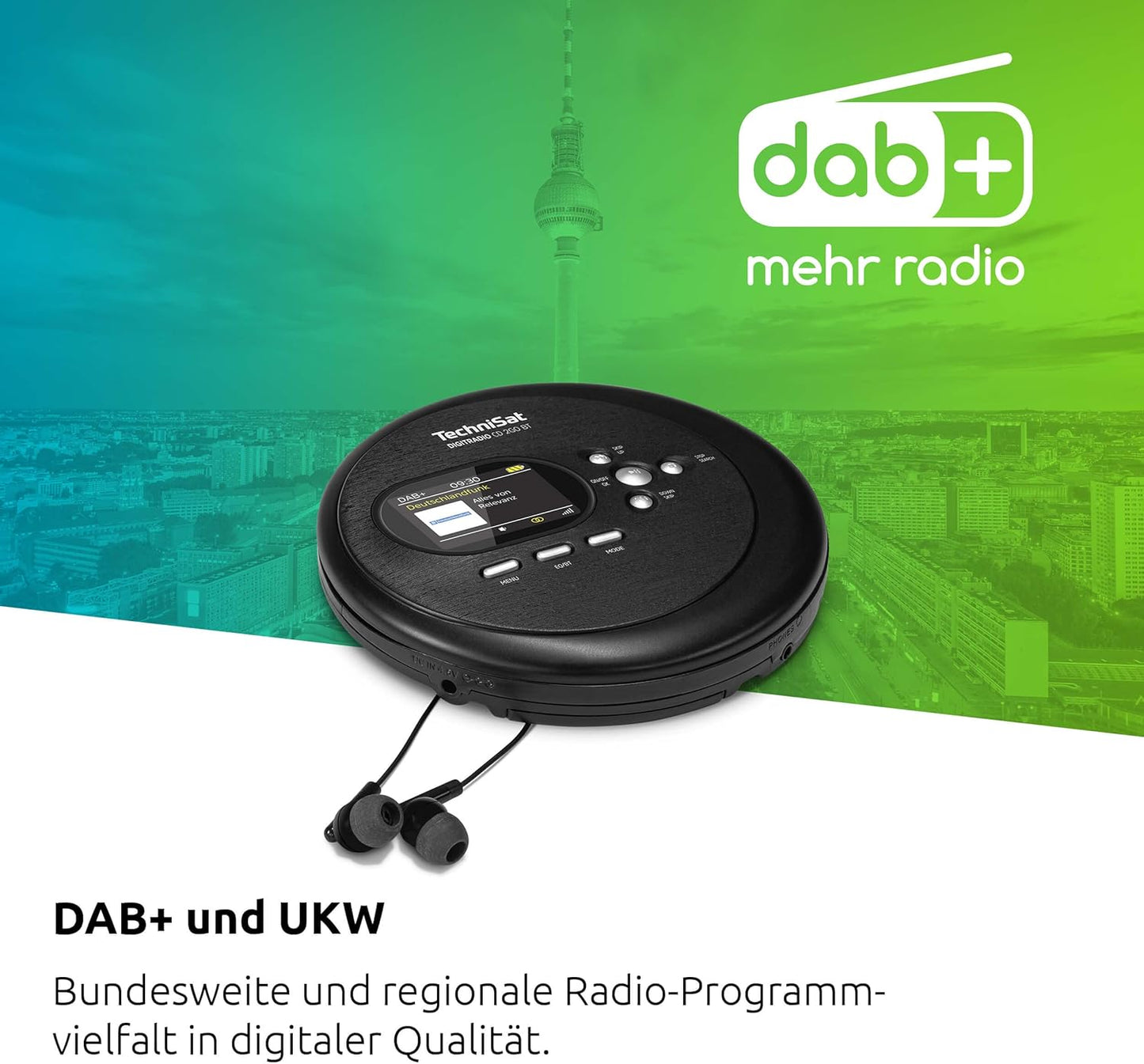 CD 2GO mit Bluetooth und DAB+, schwarz