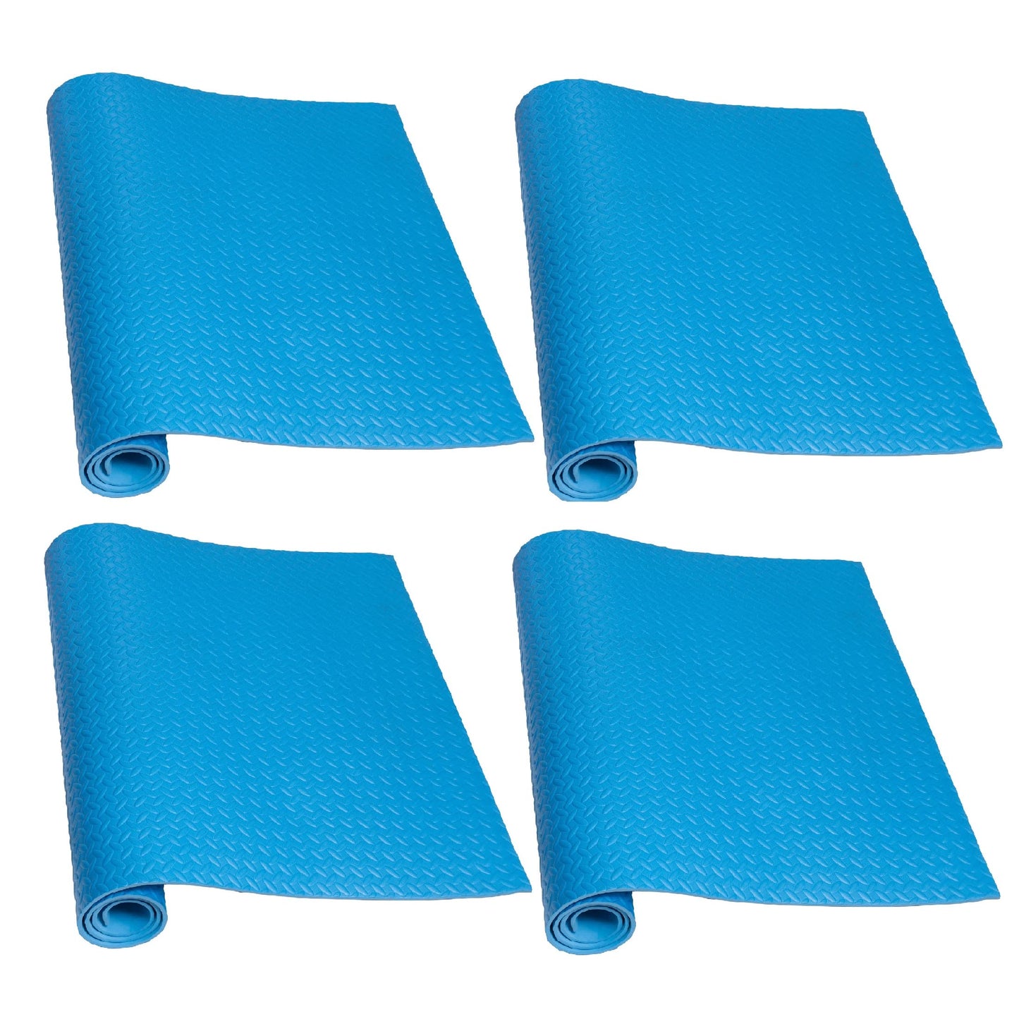 Bodenschutzmatte für Fitnessgeräte 200x100 cm, 4 Matten | hellblau