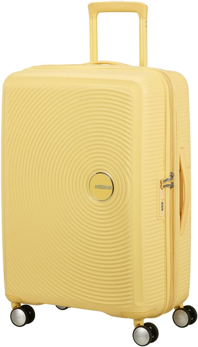 Valigia Rigida Rotante Verde Pastello, Soundbox 67 x 46.5 x 29 cm Yellow (Pastel Yellow)