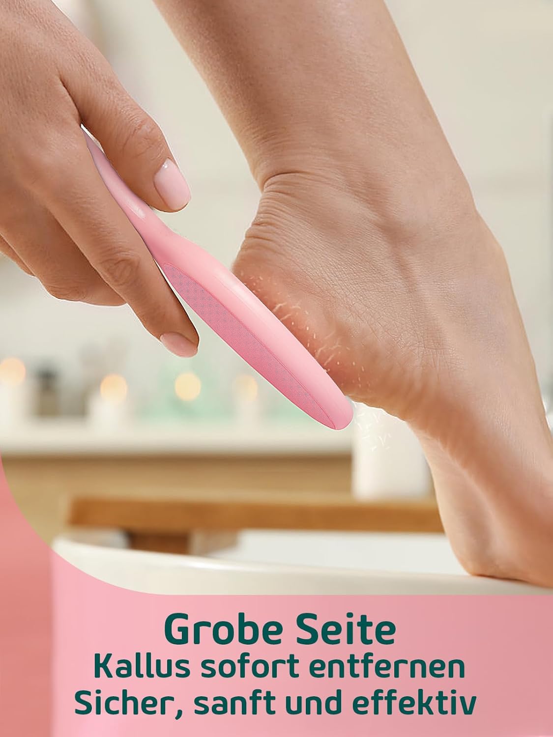 Hornhautentferner, 2-seitig, 2-seitig, Pink-SE