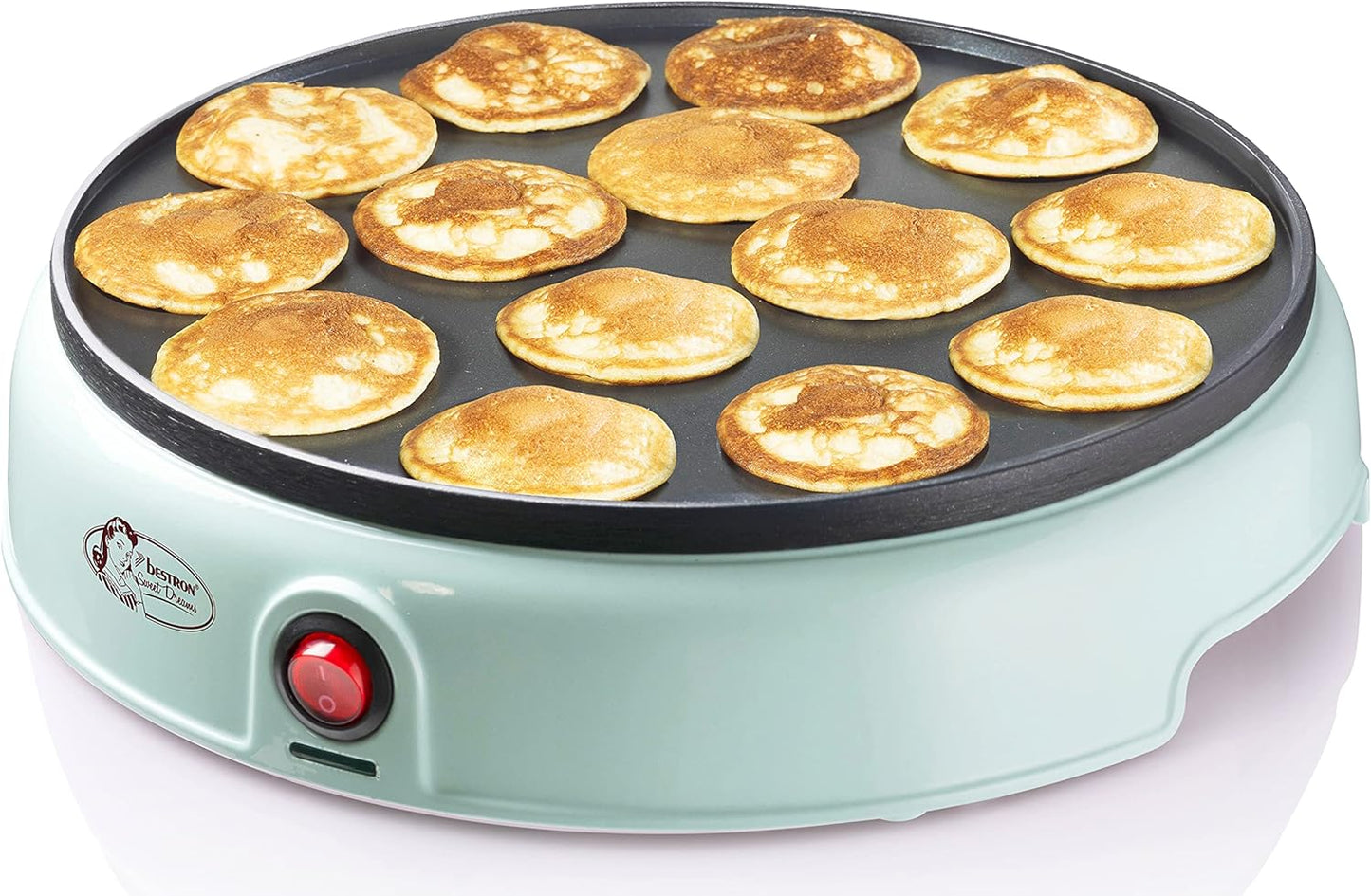 Poffertjes Maker APFM700SDM im Retro Design mit Antihaftbeschichtung, Mint