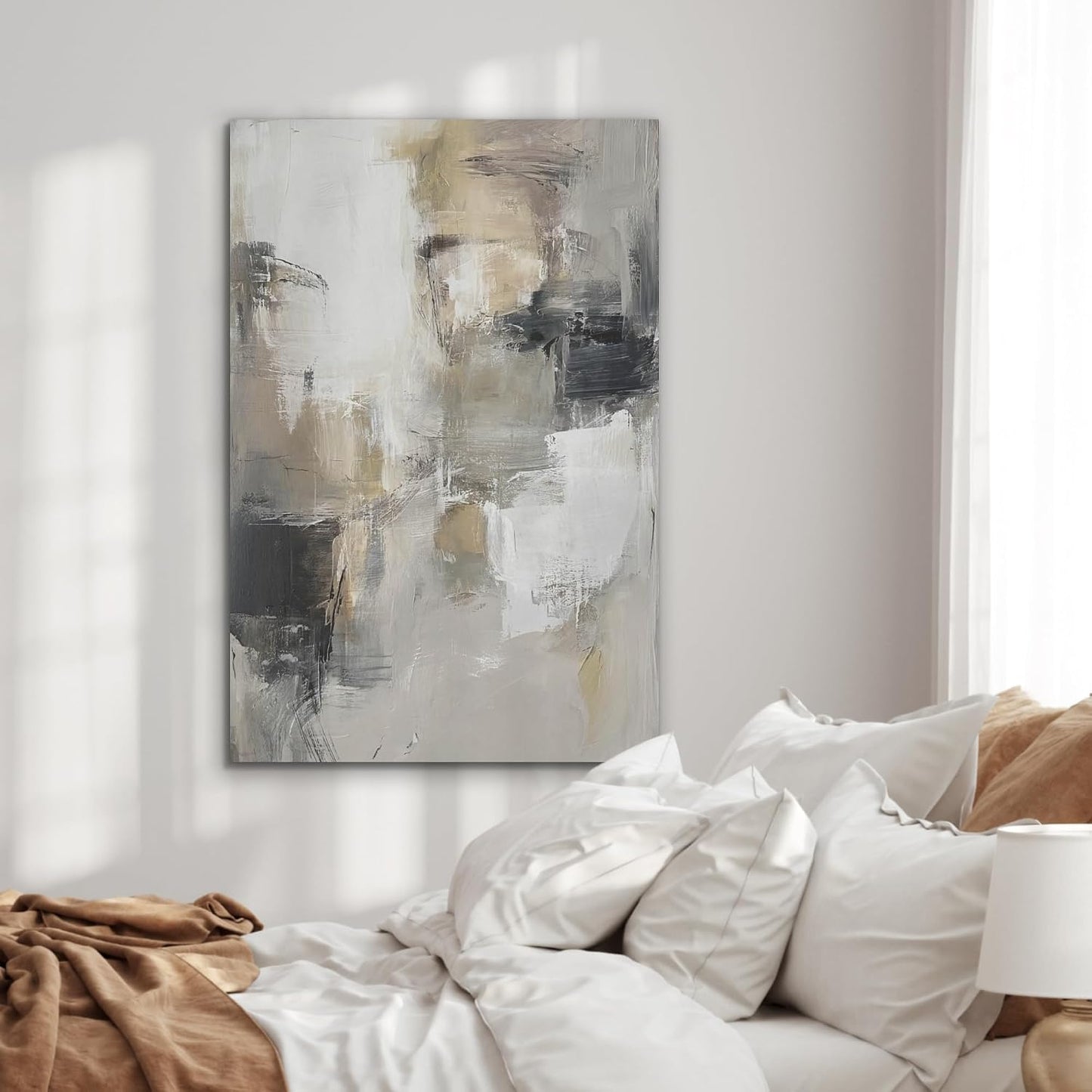Filzbild Wall Art, 70x100 cm, 70L x 100B cm Farbpalette - Pinselstriche