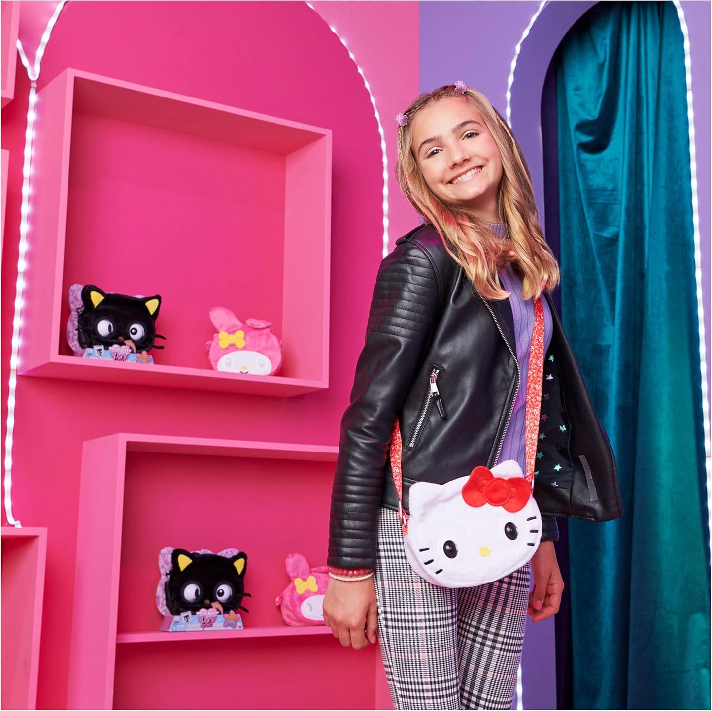 Interaktive Umhängetasche Hello Kitty mit Geräuschen und Musik, Rot