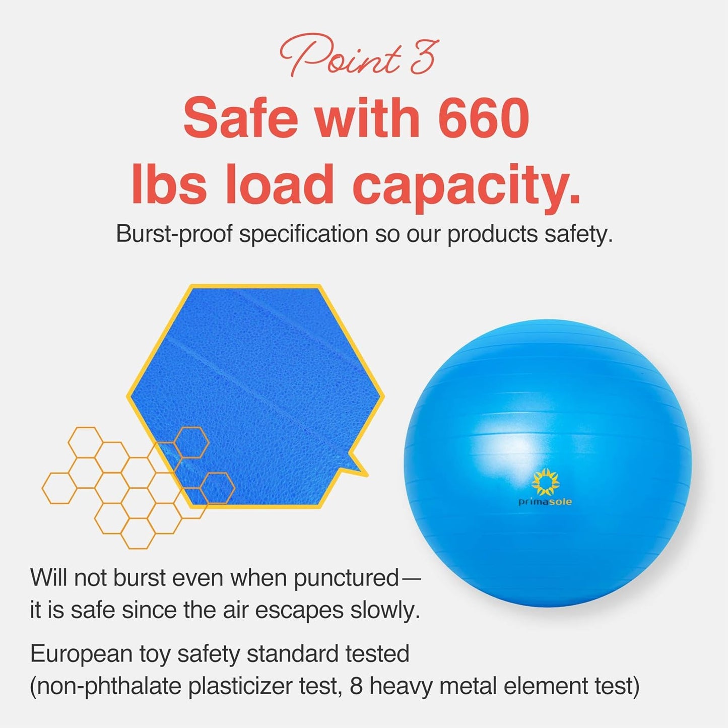 Gymnastikball für Fitness und Schwangerschaft, 25.6 inch & 65 cm blau