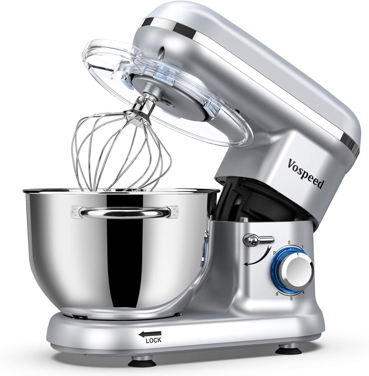 Küchenmaschine mit Knetfunktion, Silber
