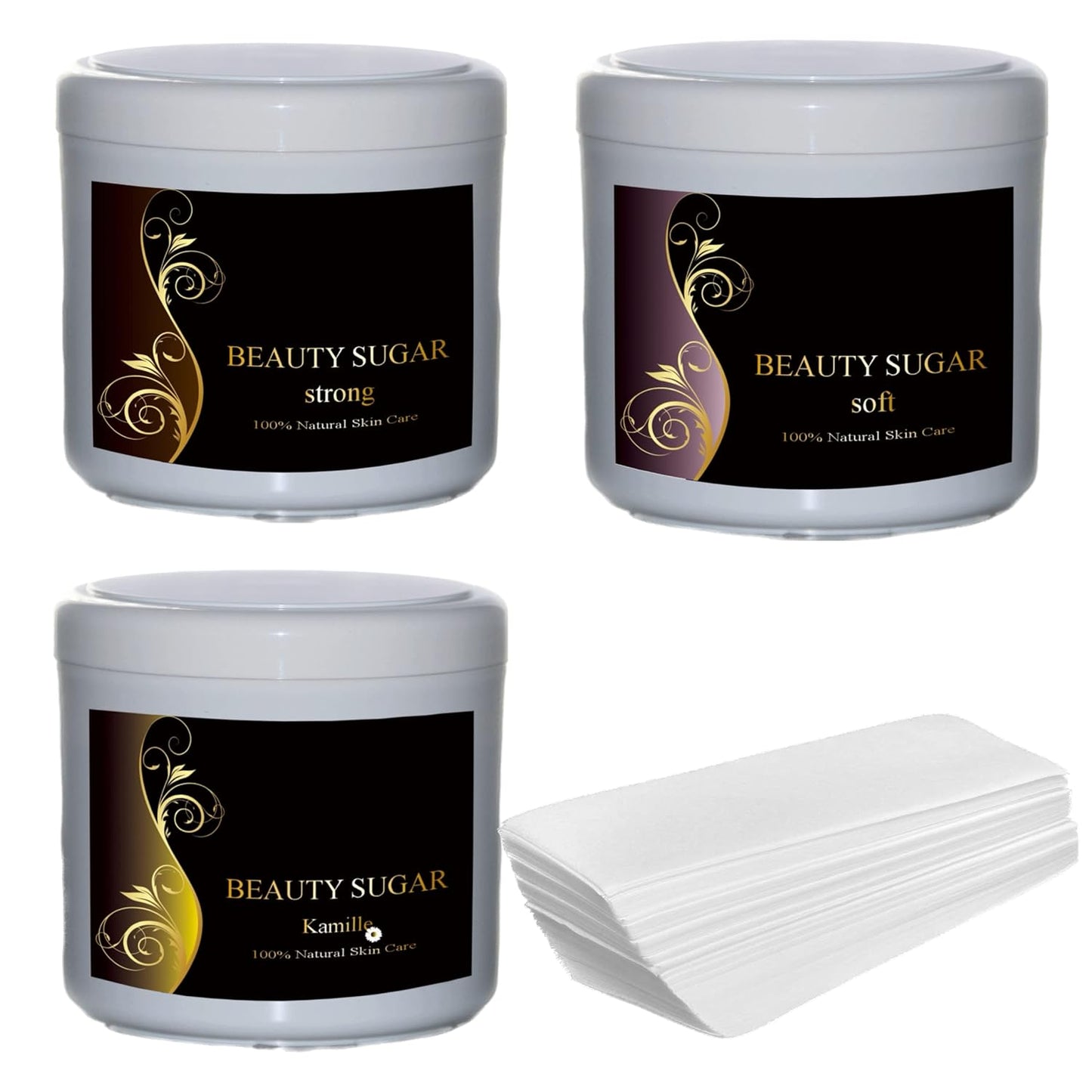 Sugaring-Set mit Zuckerpaste und Vliesstreifen