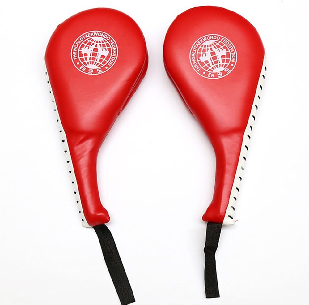 Taekwondo Doppel-Handpratzen für Training, 1Paar Rot