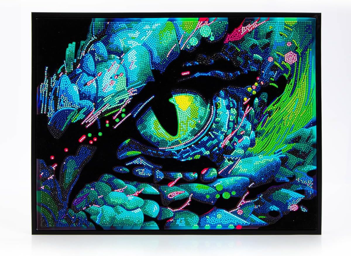 Diamond Painting Neon Drachenauge