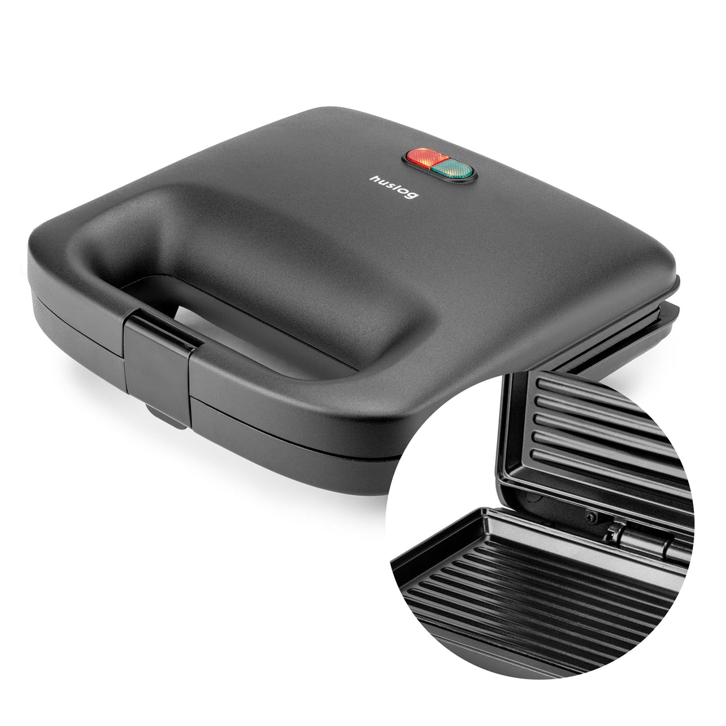 Sandwich maker grill 1000W, Schwarz 24,9 x 24,2 x 10,6 cm