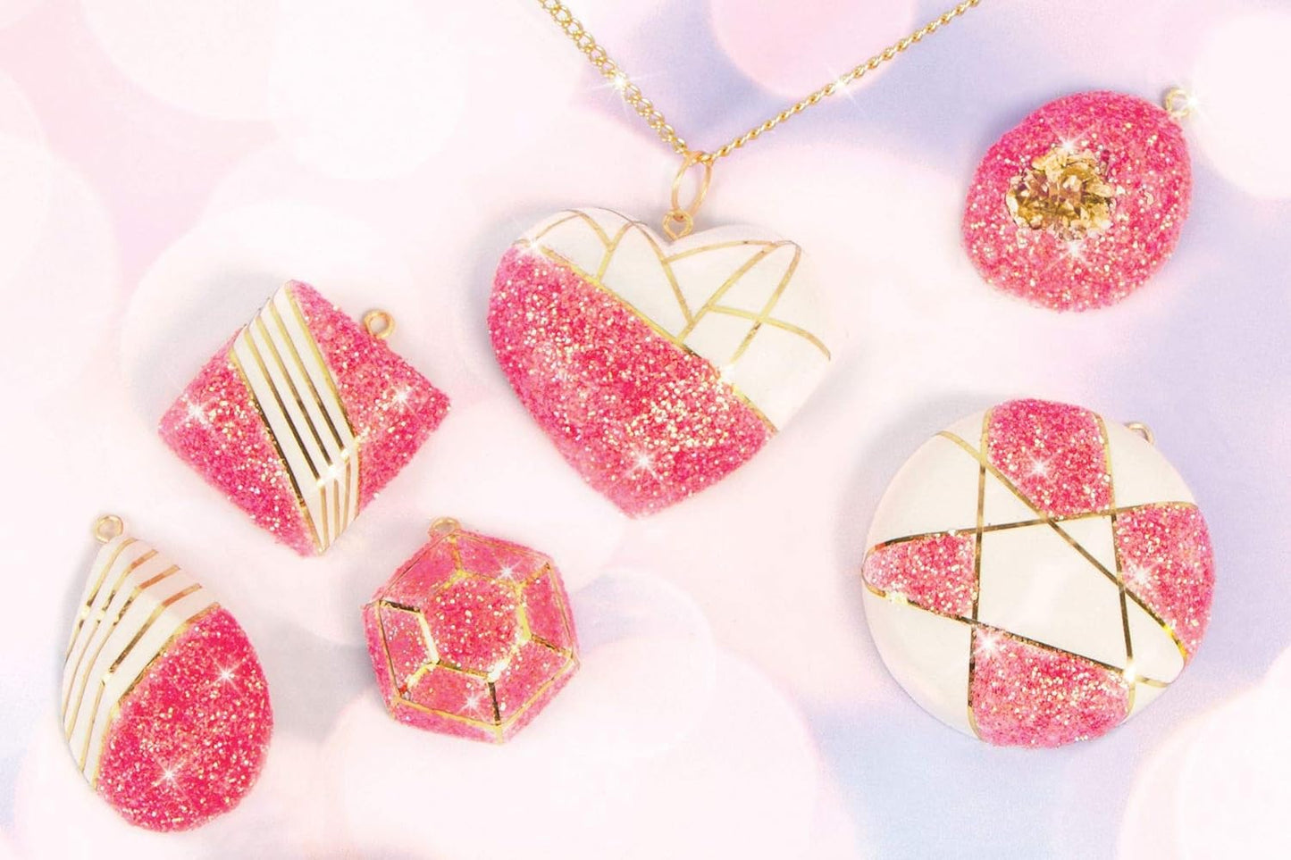 Gold-und Glitzer-Akzentschmuck-Set