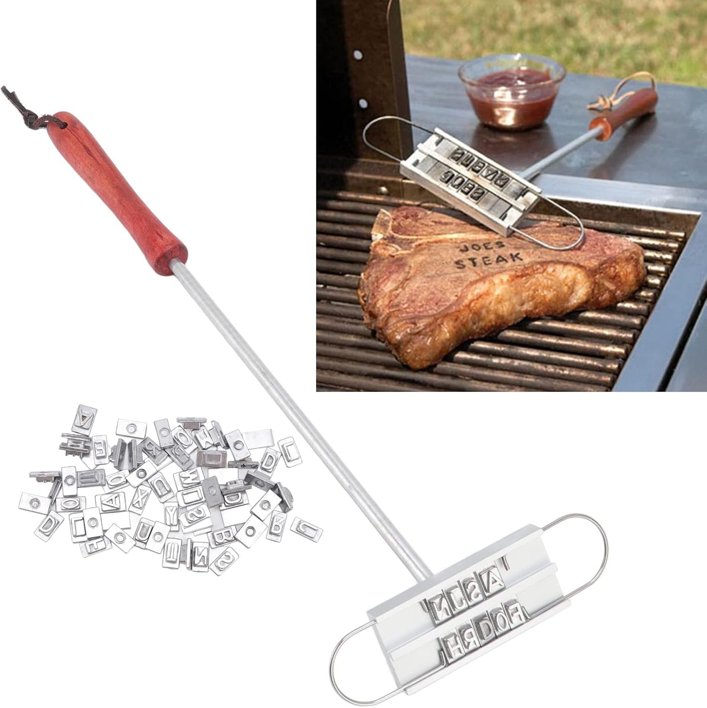Grill-Brandeisen für Steak, tragbar