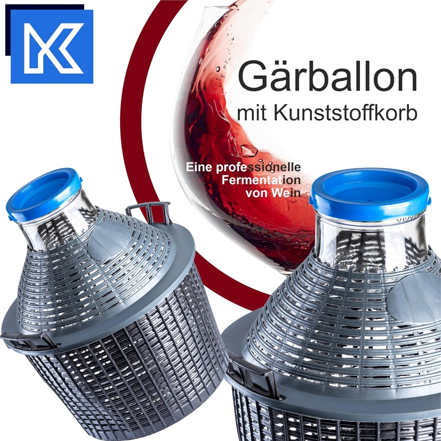 Fermentierballon mit Gärbehälter, 10L