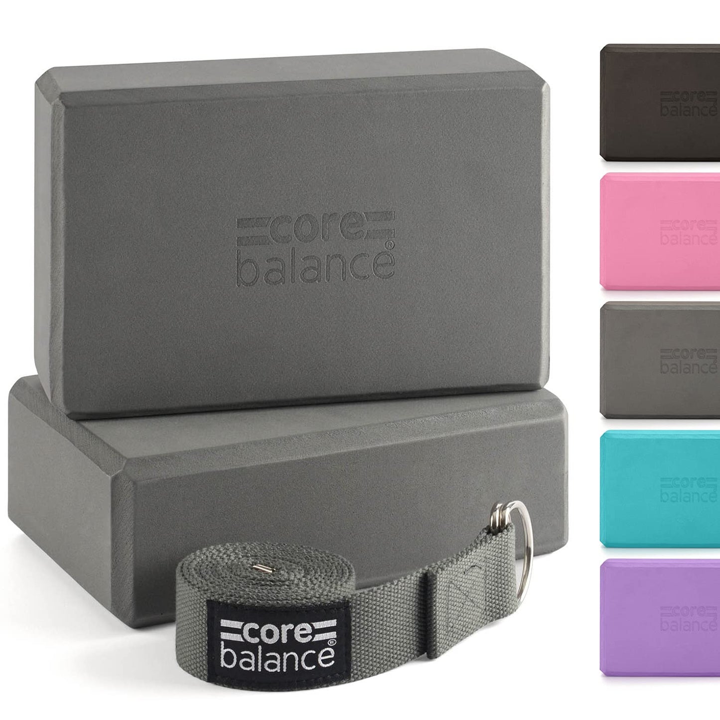 Yoga-Blöcke Set, Grau