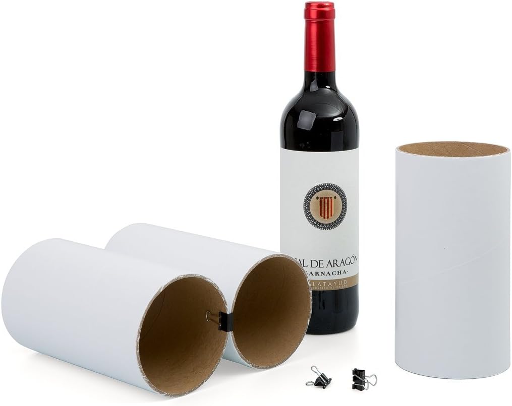 Weinregal aus Hartpapier für 10 Flaschen, Weinheim-Flaschenregal (10 Hülsen) Weiss