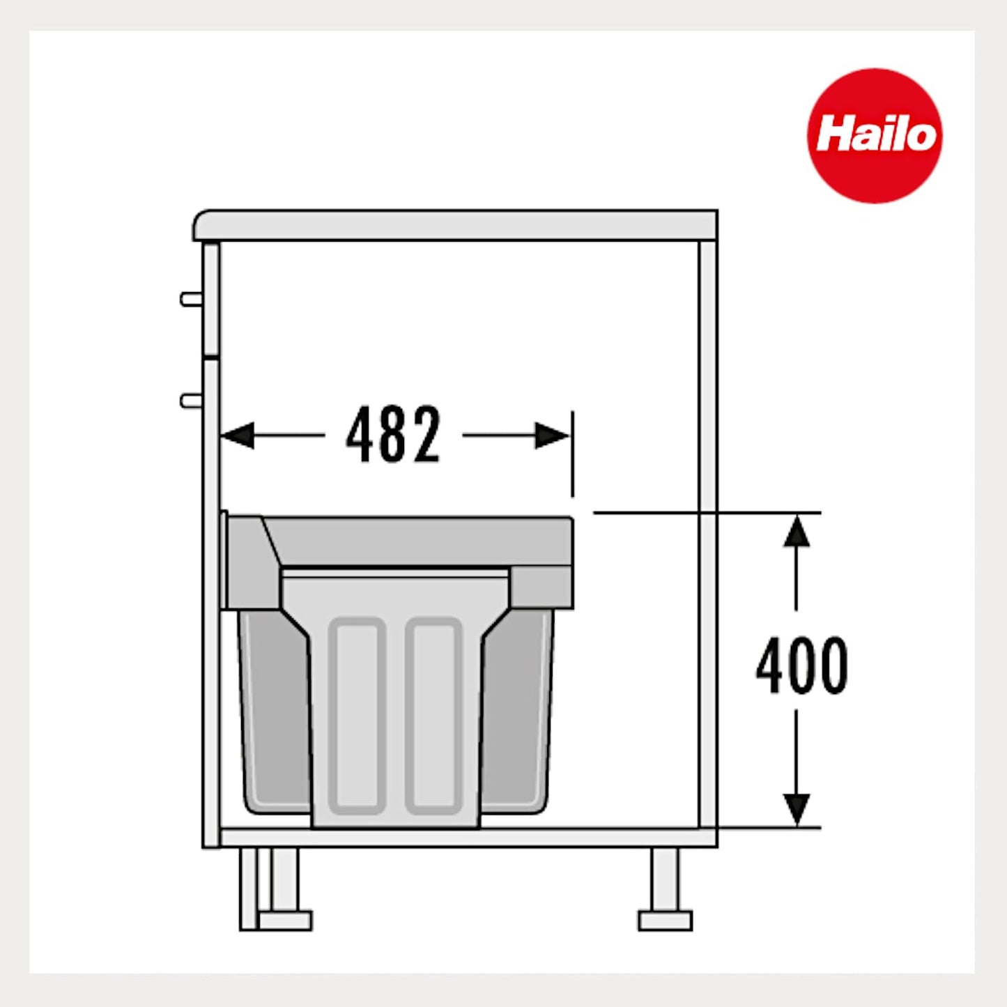 3666661 Tandem Abfallsystem, Blau